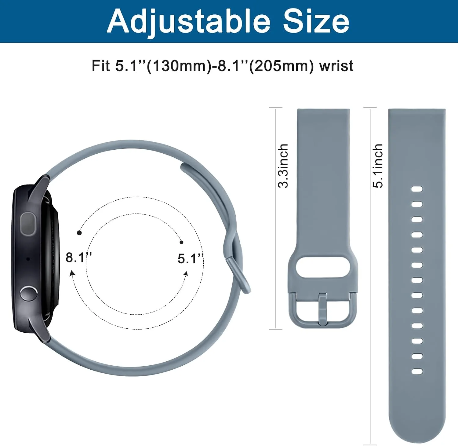 AK Band for Amazfit GTS 4 / GTS 4 Mini / GTS 3 / GTS 2 / GTS 2e / GTS 2 mini / GTS / GTR mini Bands, 20mm Soft Replacement Sport Strap for Amazfit Bip 3 / Bip 3 Pro / Bip U Pro / Bip / Bip Lite / Bip S / Bip S lite / Bip U Smart Watch Women Men