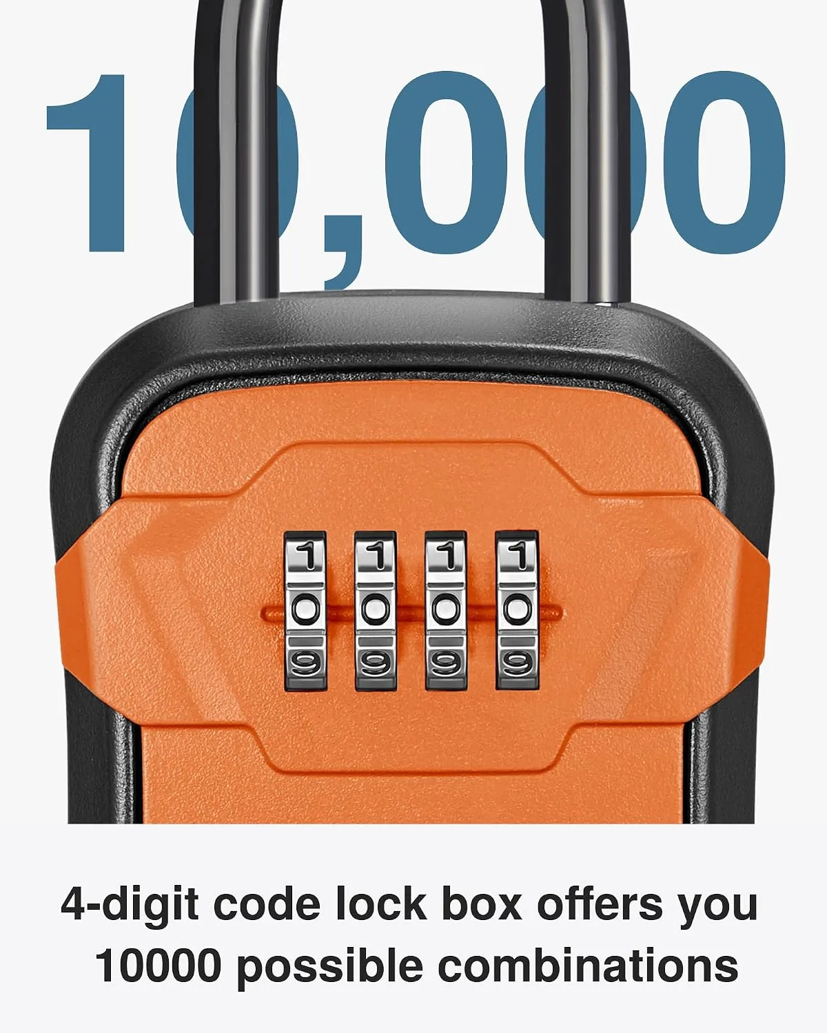 Puroma Key Lock Box for House Keys Combination Lockbox with Code, 1 Orange