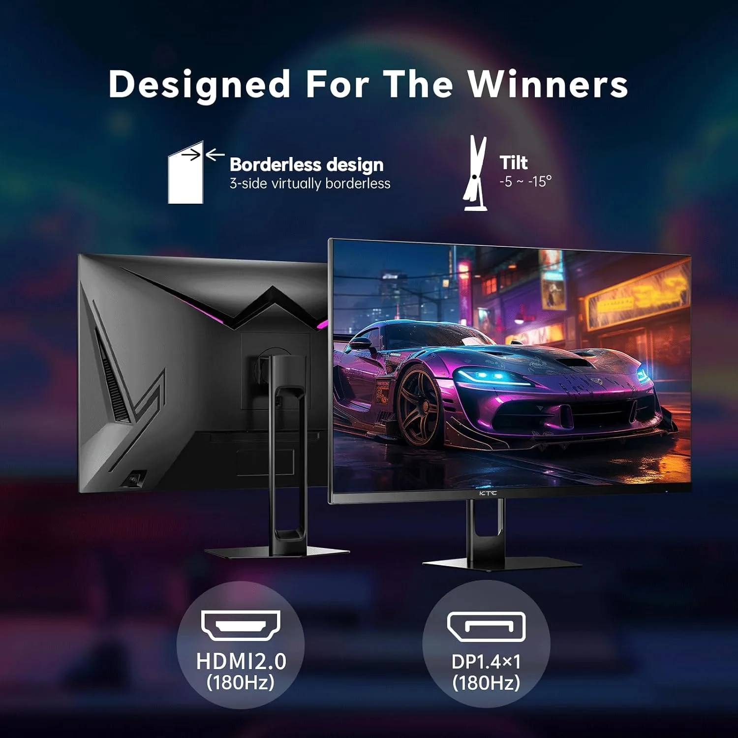 KTC 27 Inch 180Hz Gaming Monitor, FHD Fast IPS, H27F22