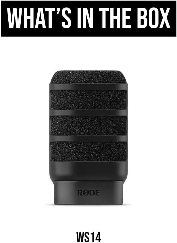 RØDE WS14 Premium Pop Filter for PodMic and PodMic USB (Black)