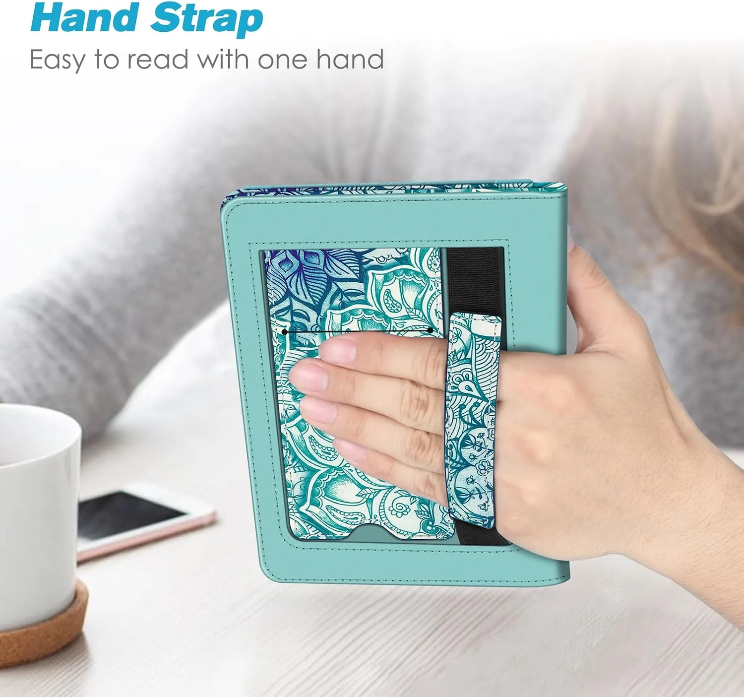 Fintie Stand Case for 6" Kindle Paperwhite 10th Gen 2018, Emerald Illusions