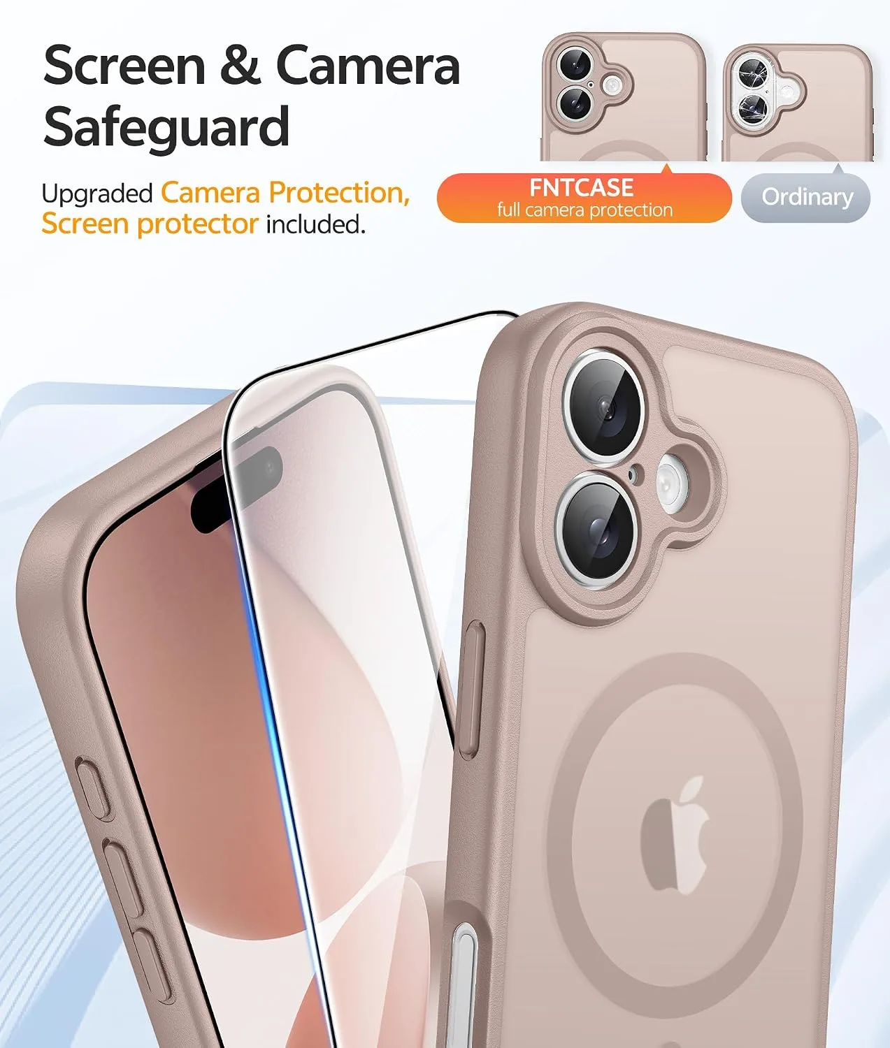 FNTCASE for iPhone 17 Case, Fit for Magsafe, Desert Gold