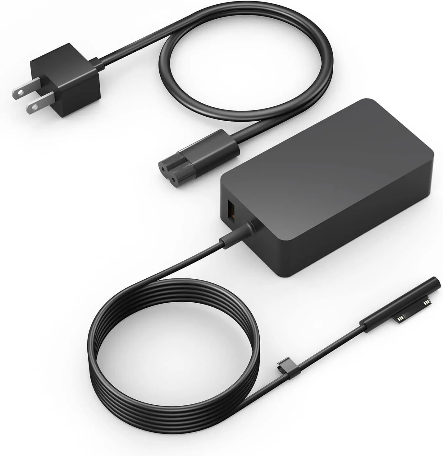 65W Surface Pro Laptop Charger for Microsoft Surface Pro 11,10, 9, 8, 7+, 7, 6, 5 Surface Laptop 5 Studio 4 Go 3 2, Surface Book 3 2 1, Surface Go Tablet, Support 36W, 44W