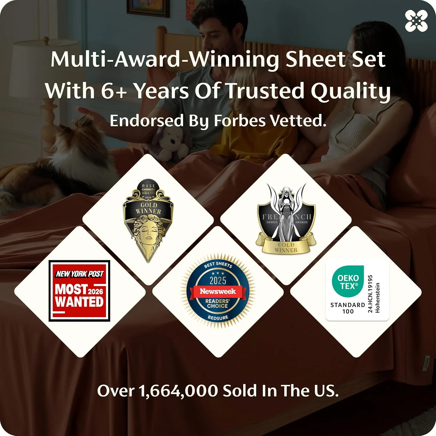 Bedsure PureWoven 100% Rayon Derived from Bamboo, Full Size Sheets, 4 PCS