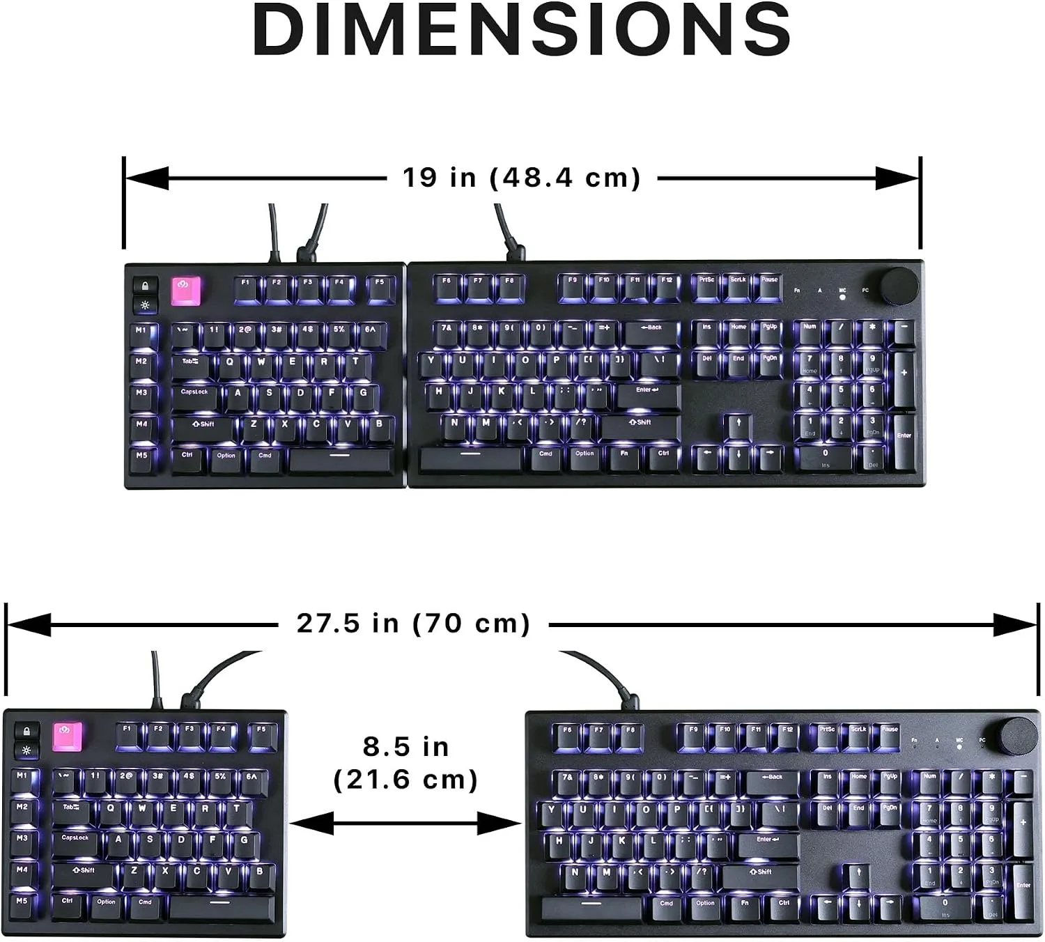Cloud Nine ErgoPRO Full-Size Mechanical Split Ergonomic Keyboard for Mac