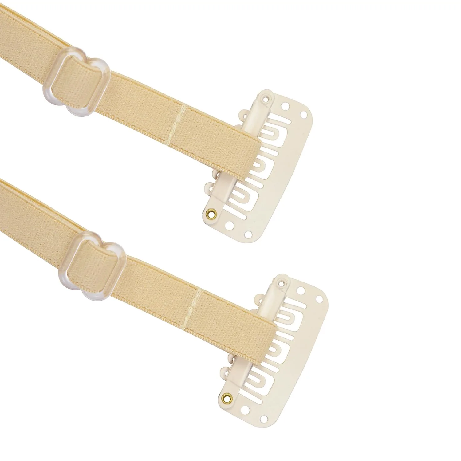 4 Pcs Facelift Bands with Clips Invisible Face Stretching Lifting Strap Adjustable Elastic Band Face Slimming Band (24cm Blonde Single Bands)