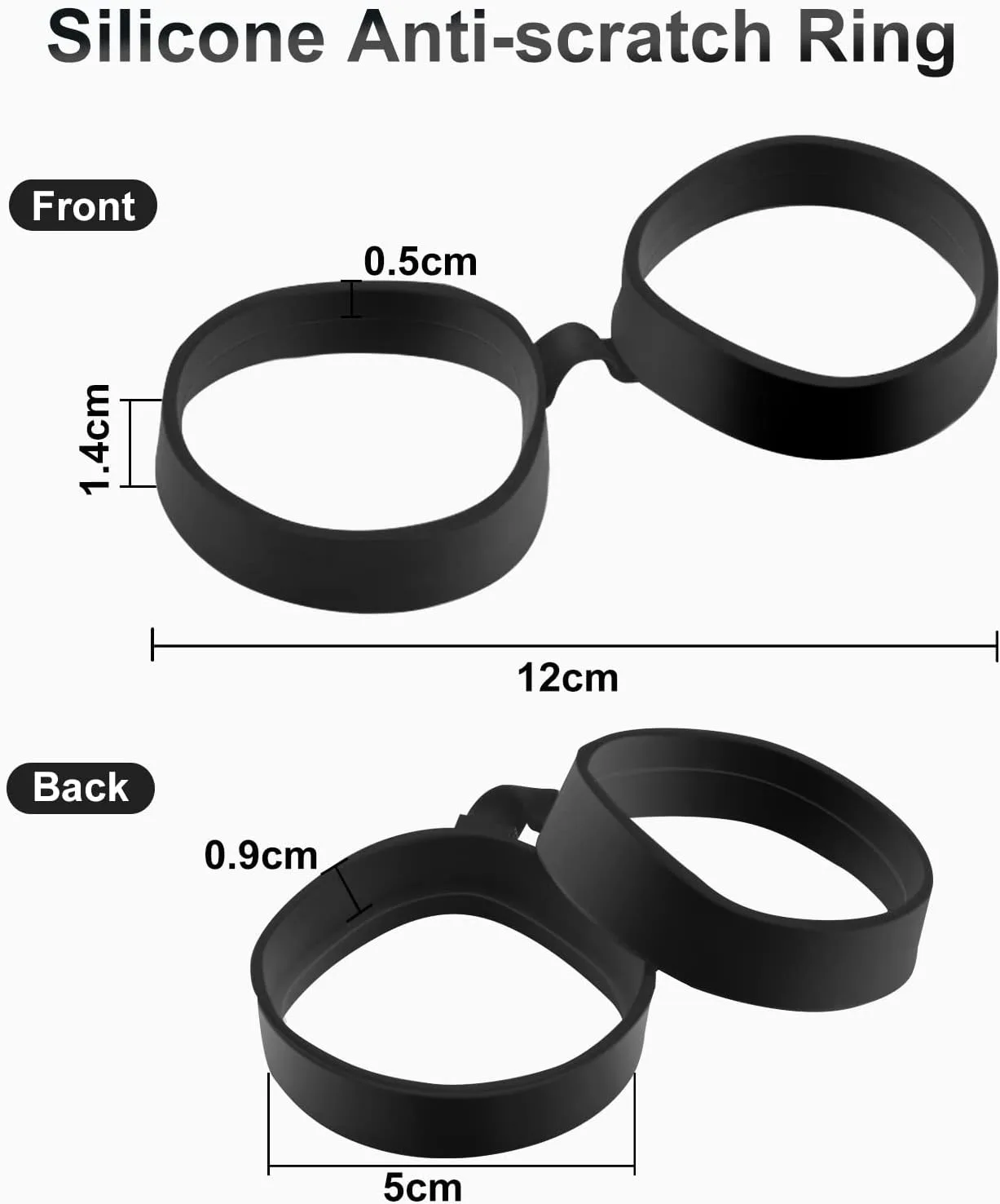SUPERUS Lens Protector Compatible with Oculus/Meta Quest 2, Glasses Spacer - Anti-Scratch VR Accessories to Prevent Your Glasses from Scratching VR Lenses (Black)