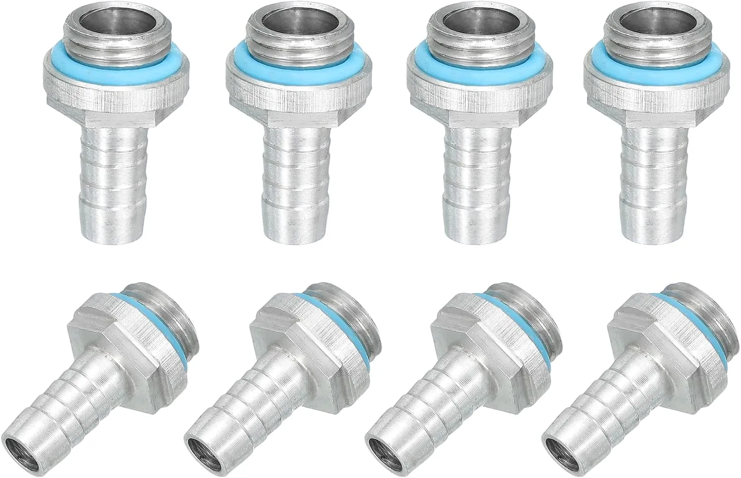 uxcell 8pcs G1/4 Fitting, G1/4 Thread with 8mm OD Nozzle PC Water Cooling Hose Barb Fitting for PC Water Cooling System Accessories