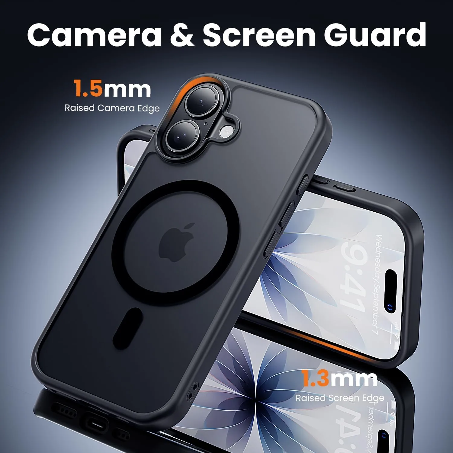 toushion 3 in 1 for iPhone 17 Case Matte Black