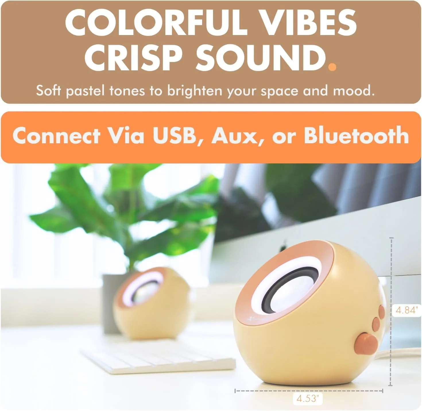 X9 Performance Computer Speakers for Desktop PC with RGB Lighting, Bluetooth, USB, and AUX - Triple Mode Connection, Dual 2.25" Drivers for Work and Play - Bluetooth PC Speakers
