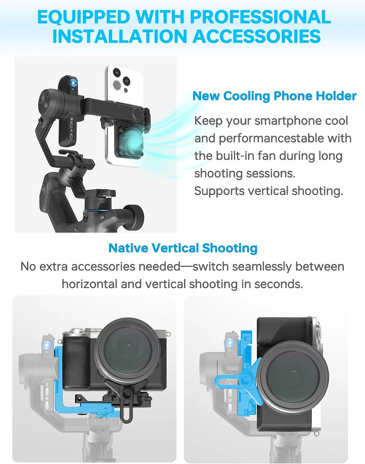 Feiyu SCORP Mini 3 Pro Camera Gimbal Stabilizer for Canon/Sony/Nikon/iPhone