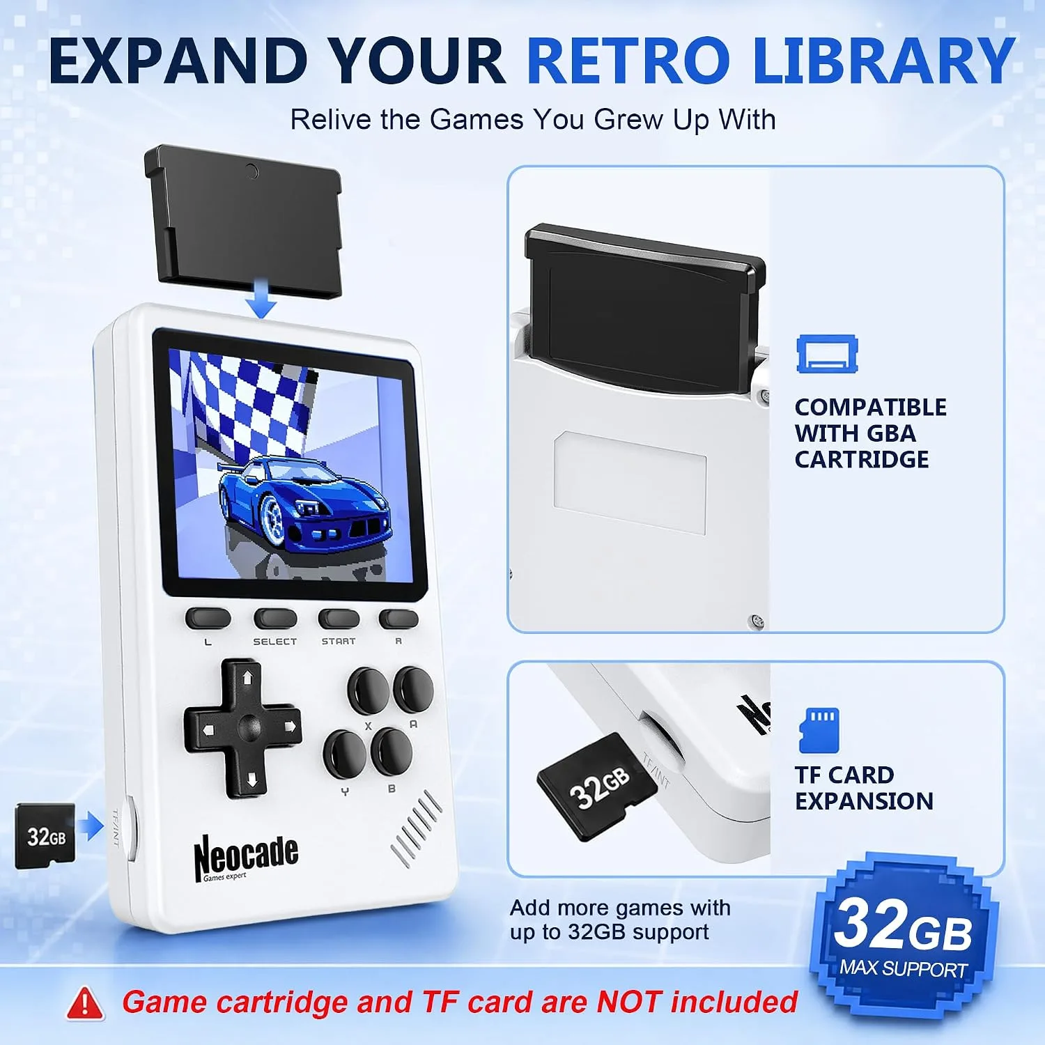 Retro Handheld Game Console for Adults, 3” IPS Screen, 40 Built-in Games