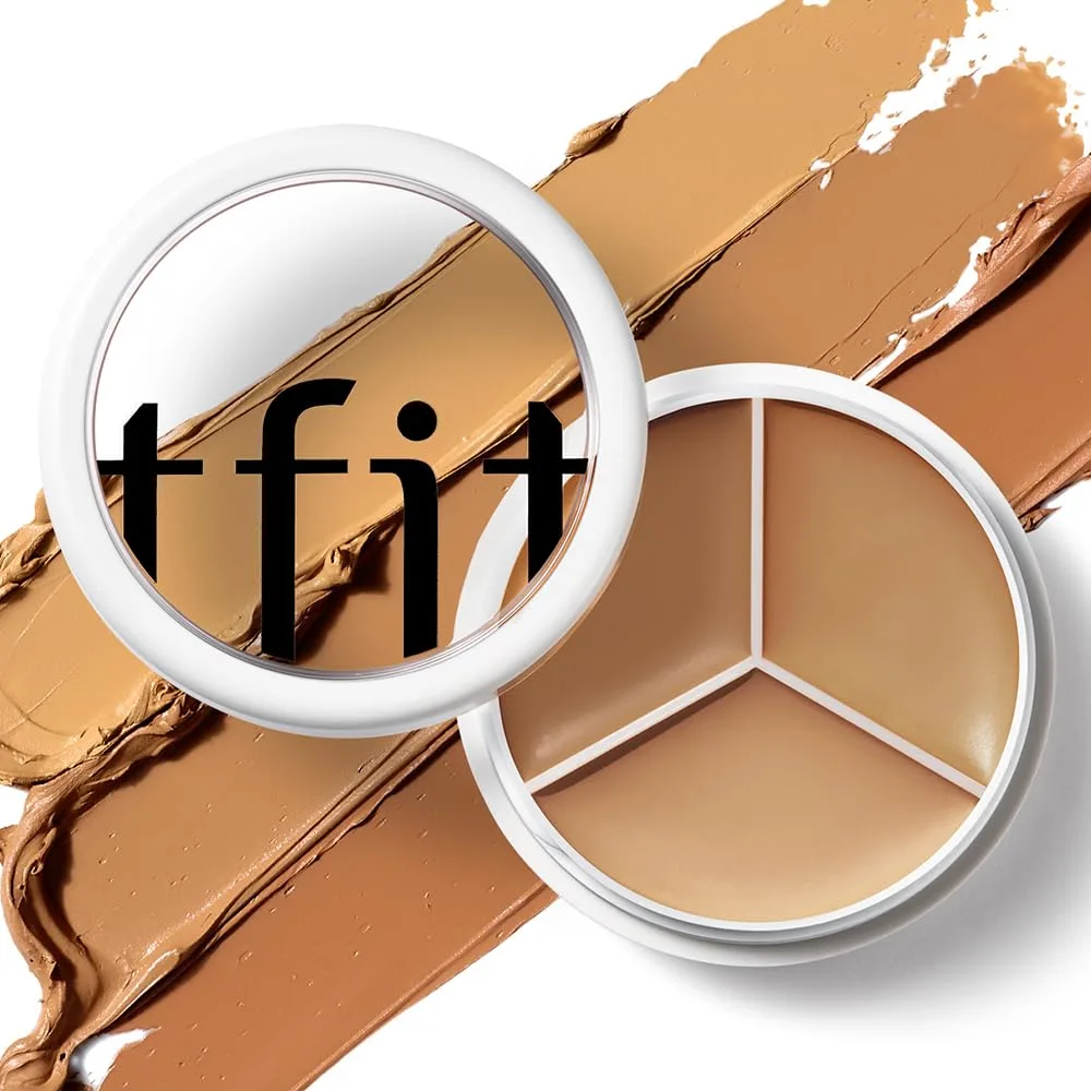 TFIT 3 Color Concealer Cream Palette Full Coverage 0.52 Ounce 04 Dark