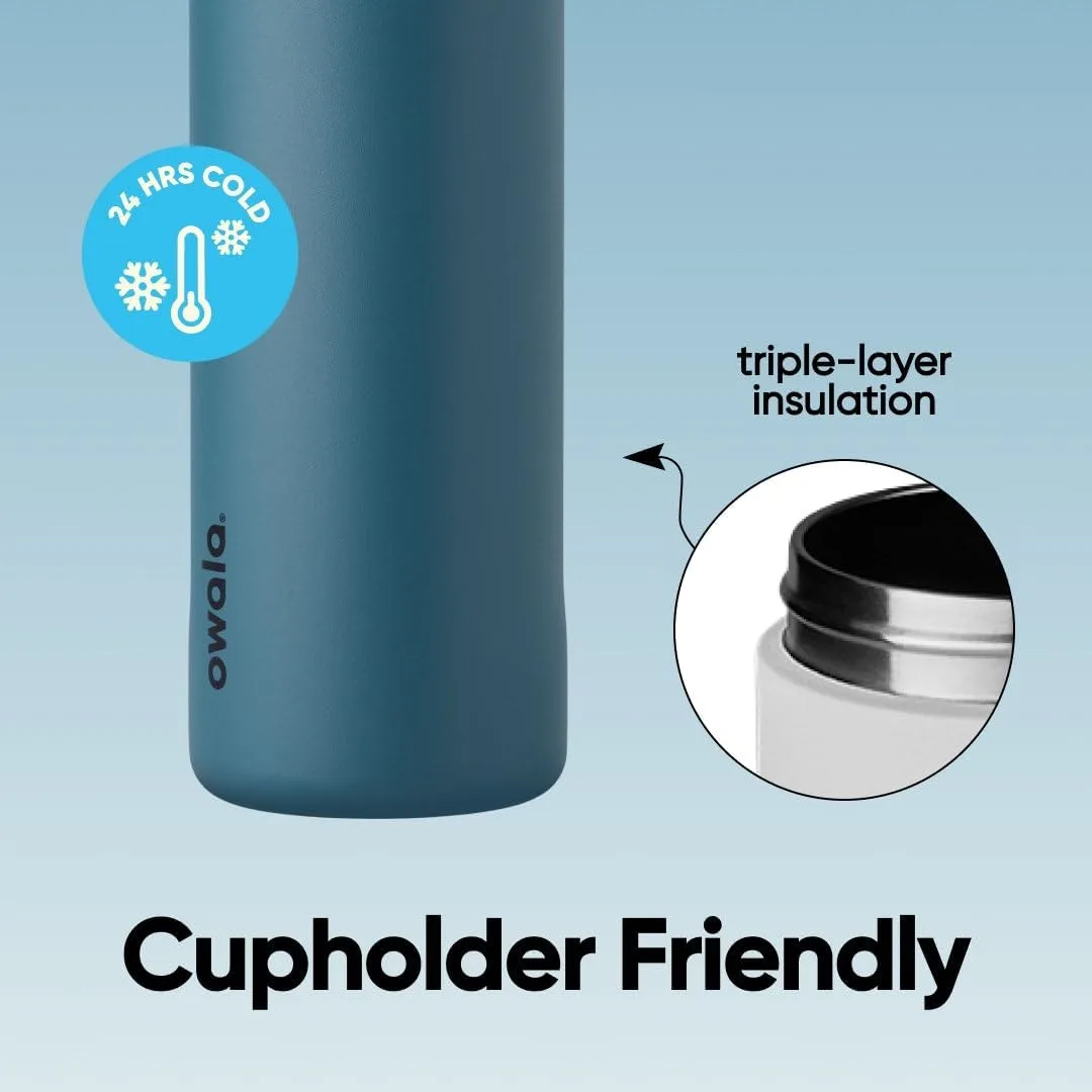 Owala FreeSip Stainless Steel Water Bottle 24 oz Denim