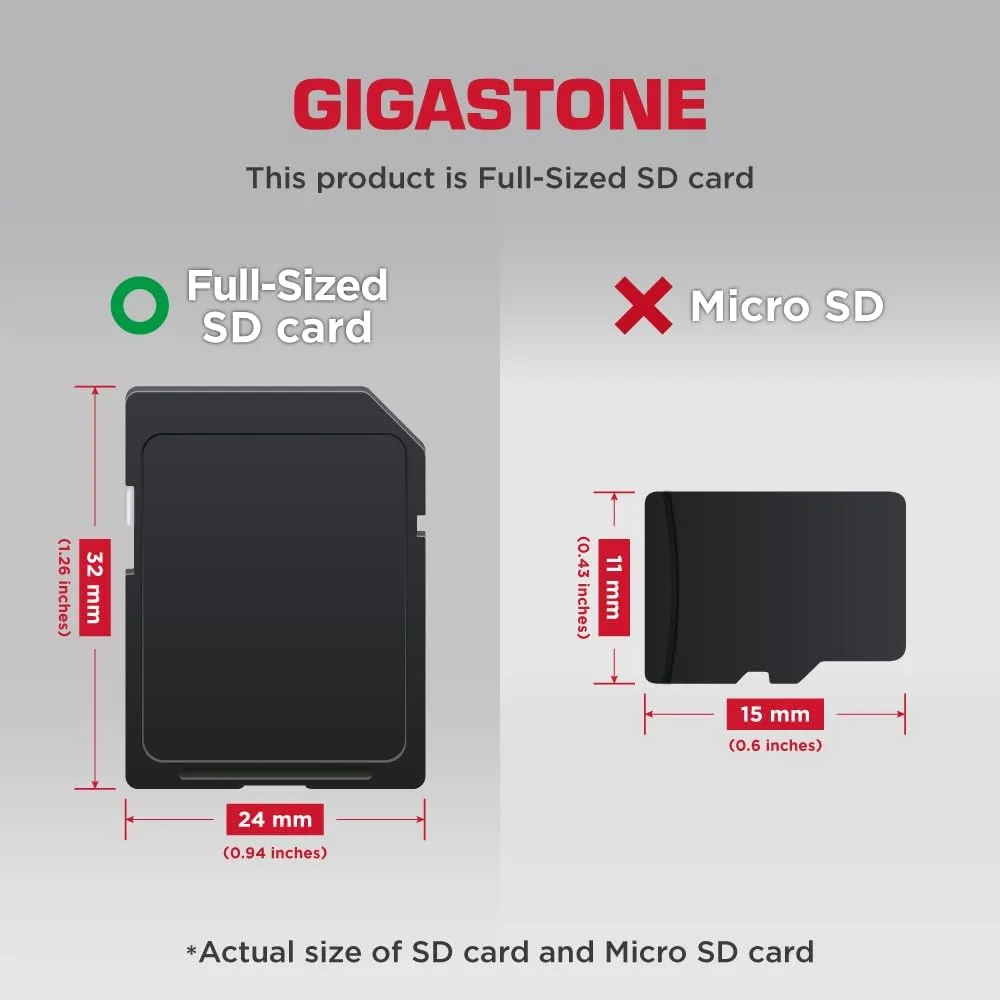 GIGASTONE 128GB SD Card 5-Pack, Camera Plus, UHS-I A1 V30 U3 SDXC Memory Card High Speed UHD Video Speed up to 100MB/s, Compatible with Digital Camera, with 5 Mini Cases