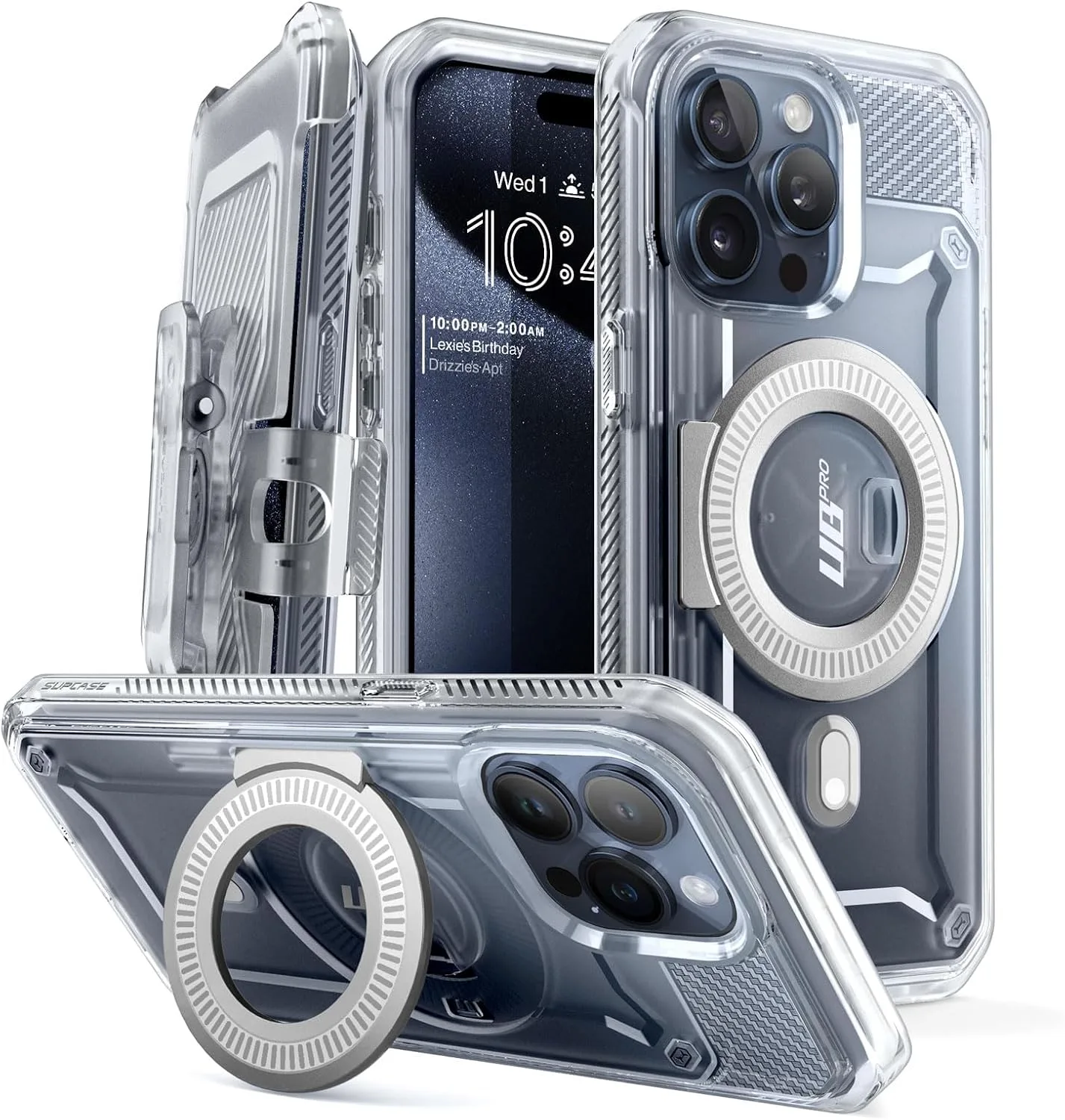 SUPCASE for iPhone 15 Pro Case (6.1 inch), Compatible with MagSafe, Clear