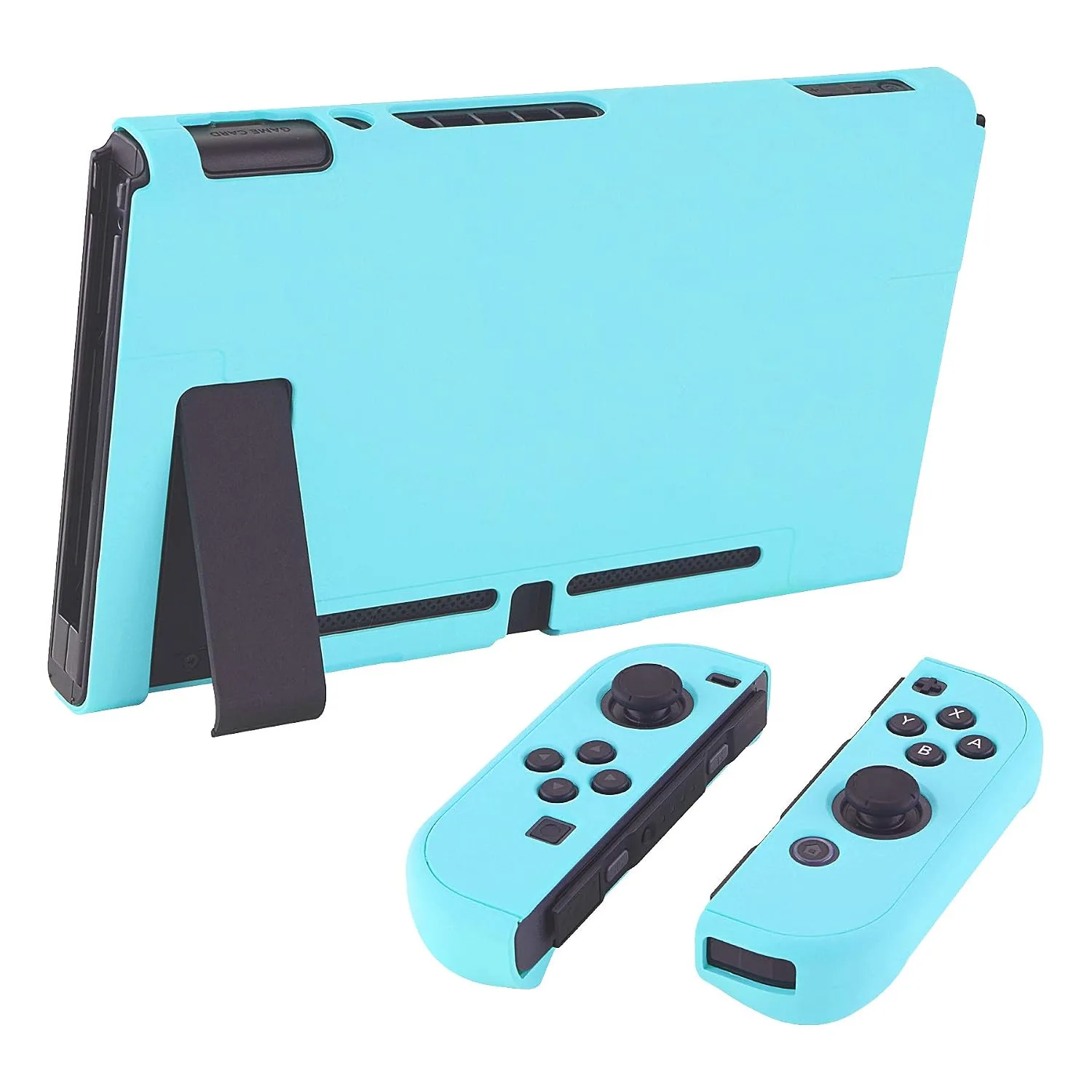 eXtremeRate PlayVital Cover for Nintendo Switch, Protective Case Protector for Switch - Shock-absorbent Anti-Scratch Dockable Easy to install Durable Hard Shell, Heaven Blue (NOT for Switch 2)