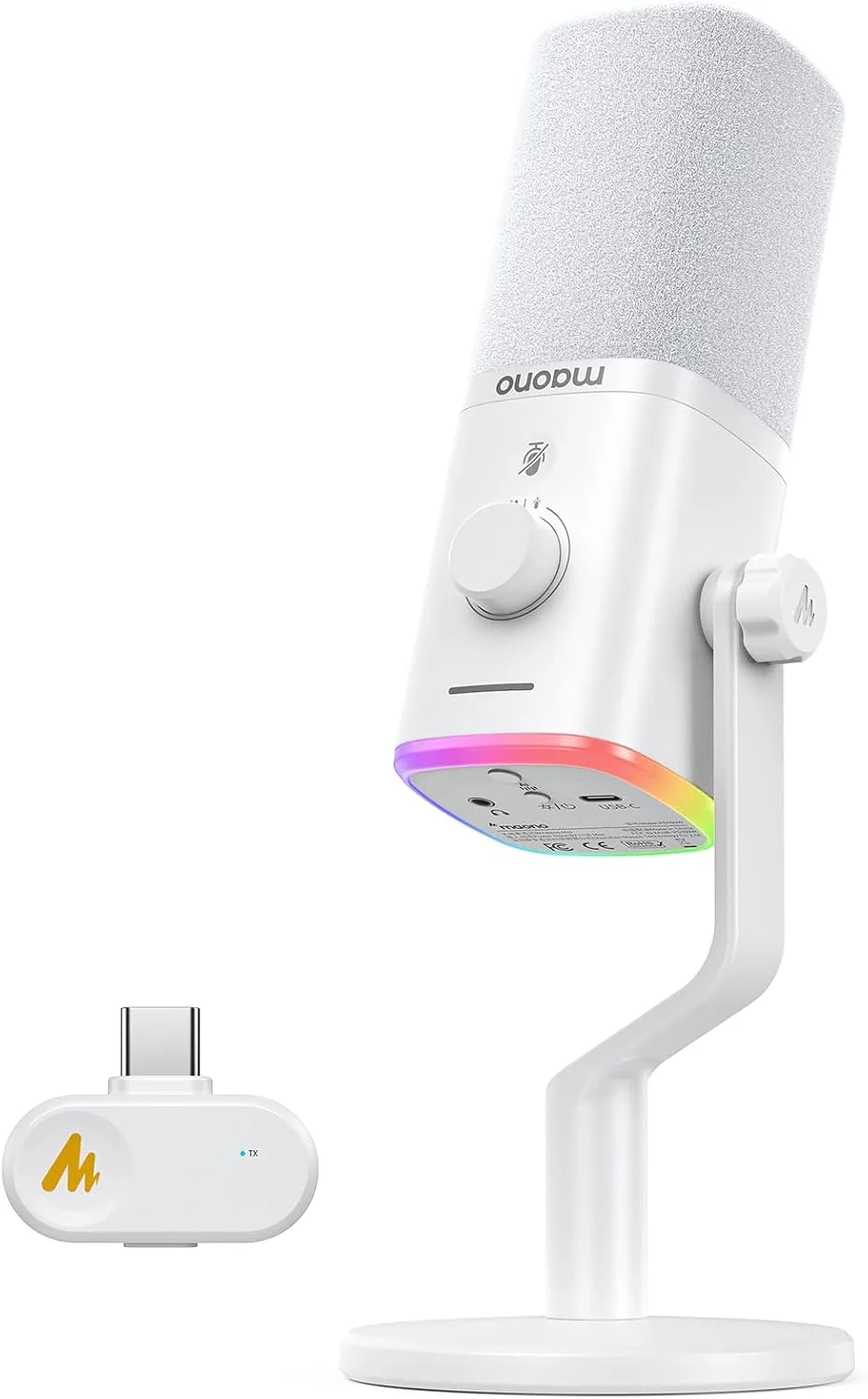 MAONO PD100W Wireless Dynamic Gaming Microphone for PC with USB-C Receiver