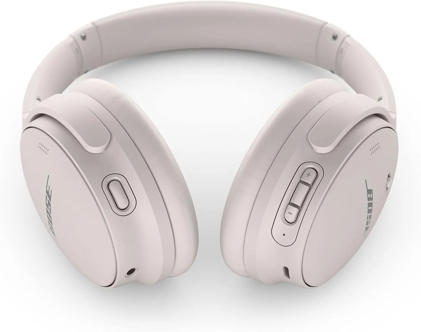 Bose QuietComfort 45 Noise Canceling Bluetooth Headphones (White Smoke) (Renewed)