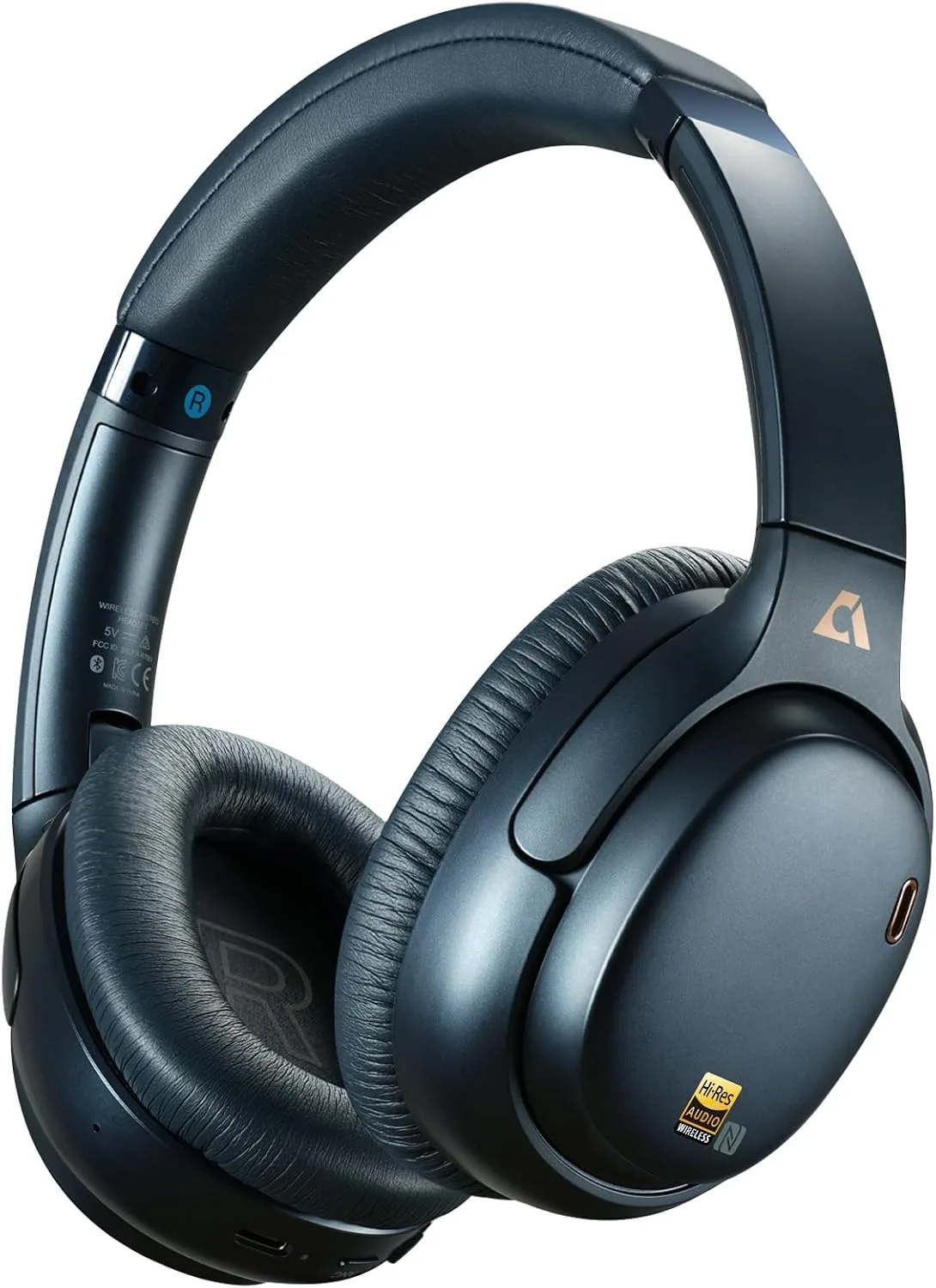 1Mii Noise Canceling Headphones Wired & Wireless for Airplane Travel, Blue