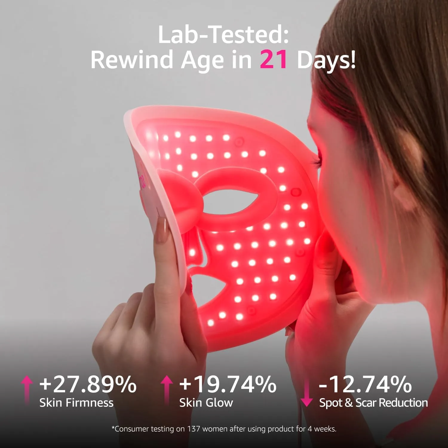 Red Light Therapy Mask for Face and Neck with 396 LEDs