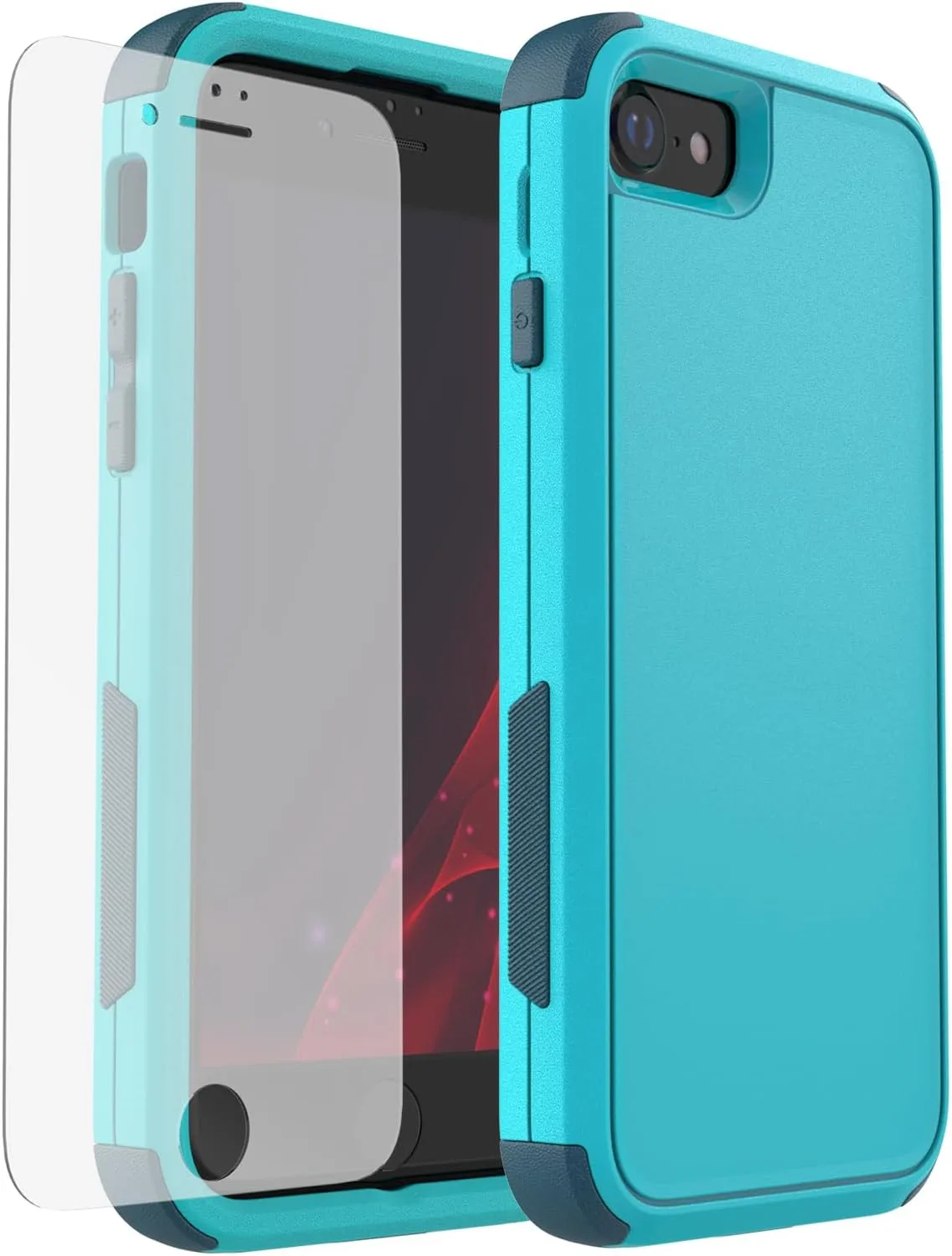 X-belmox Heavy Duty Phone Case for iPhone SE 3rd Gen with Screen Protector