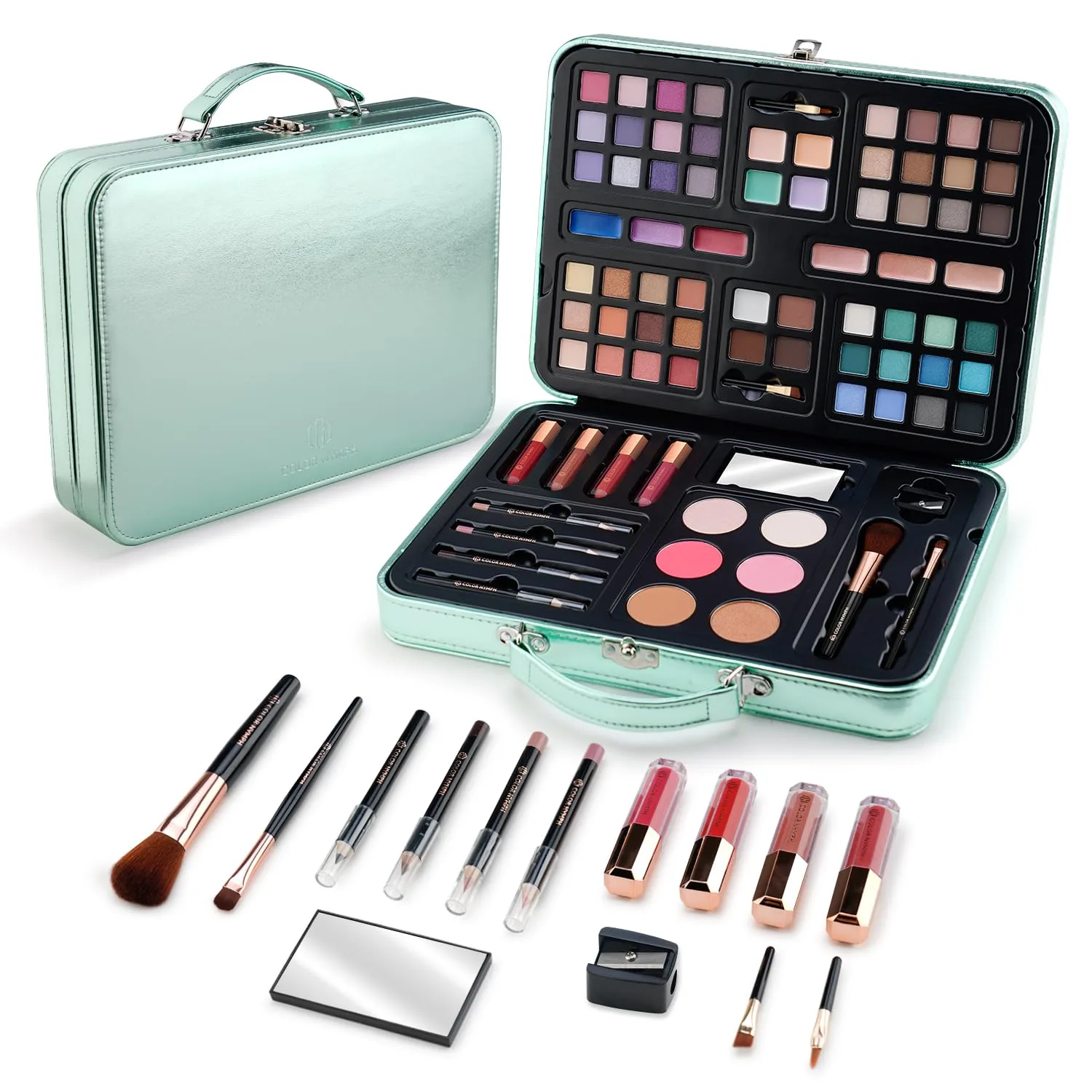 Color Nymph Makeup Kits for Girls Women Makeup Set and Cosmetic Case Green