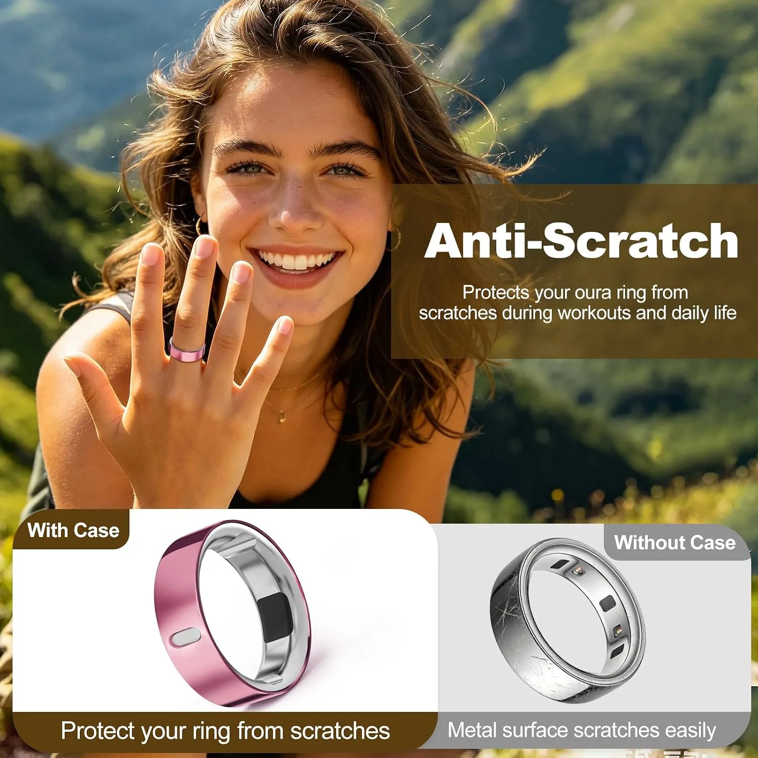 4 Pack Upgraded Ring Covers Compatible with Oura Ring Gen 4/Gen 3 Size 11