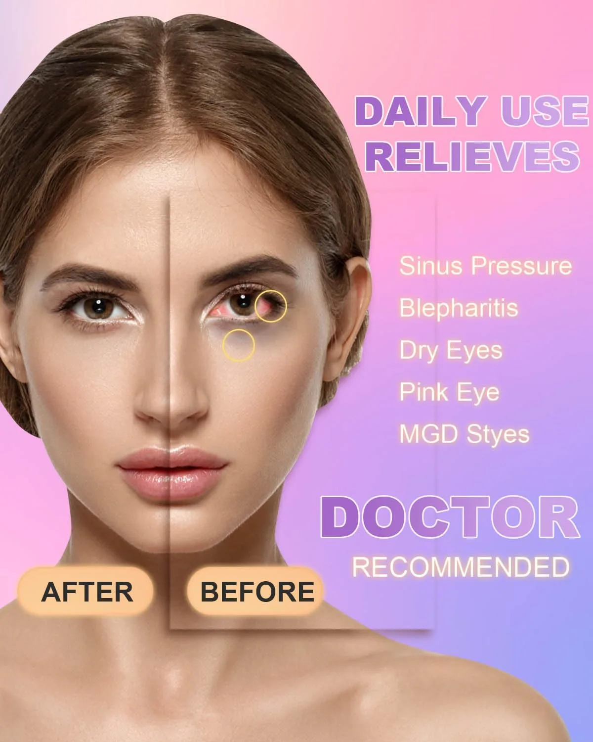 ProCIV 20 Packs Steam Eye Masks, Warming Eye Masks for Dark Circles, Disposable Self-heating Hot Eye Mask Soothing Headache, Dry Eyes, Heating Eye Mask for Stress Eye Fatigue Relief