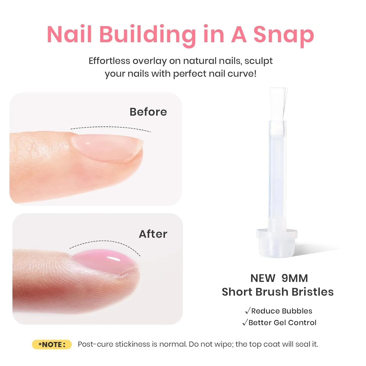 Beetles Builder Gel Set HEMA-Free, 6 Colors 8 in 1 Nude Builder Nail Gel