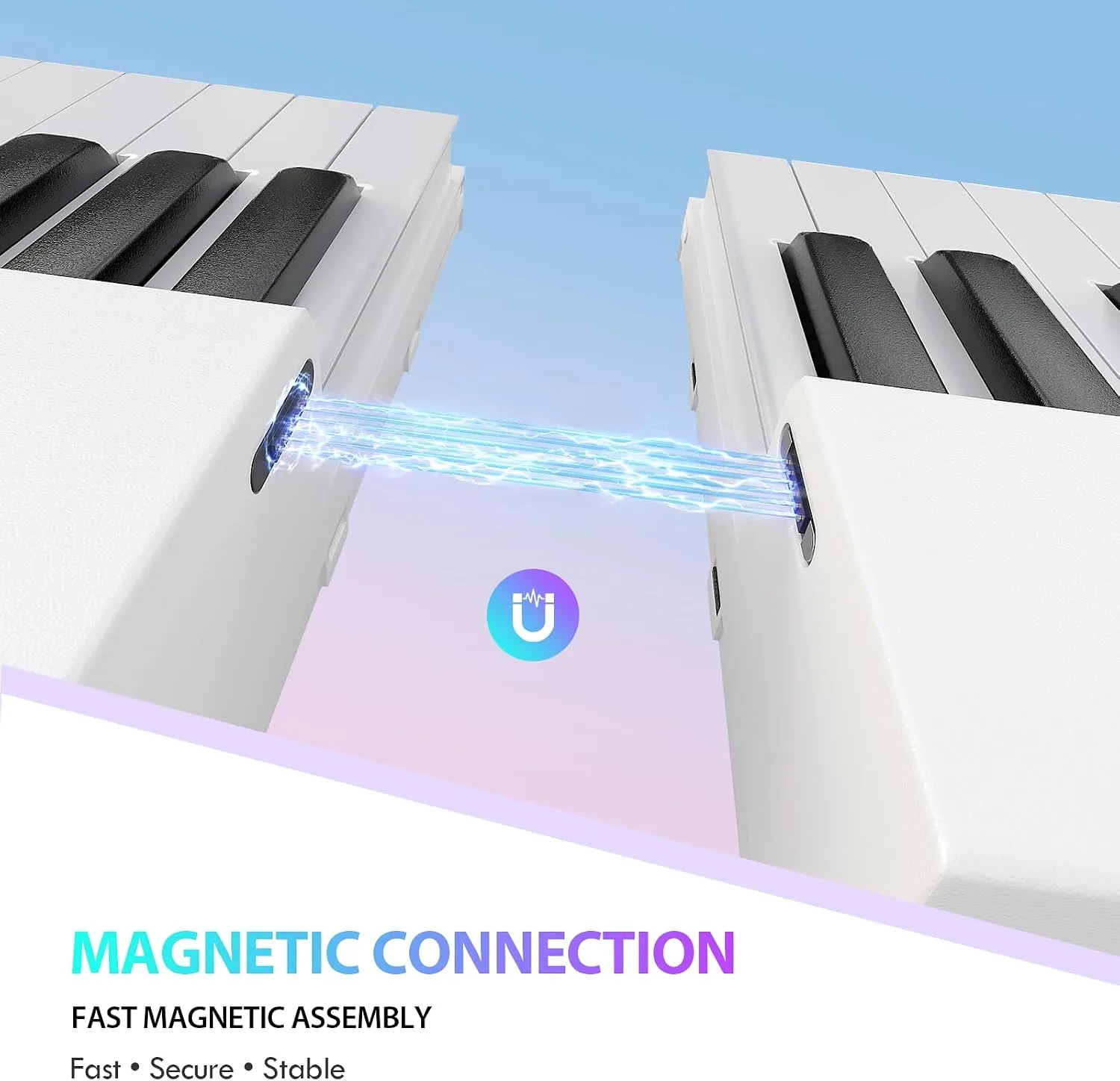 AiJoy 88-Key Portable Piano Keyboard, Magnetic Semi-Weighted Digital Piano