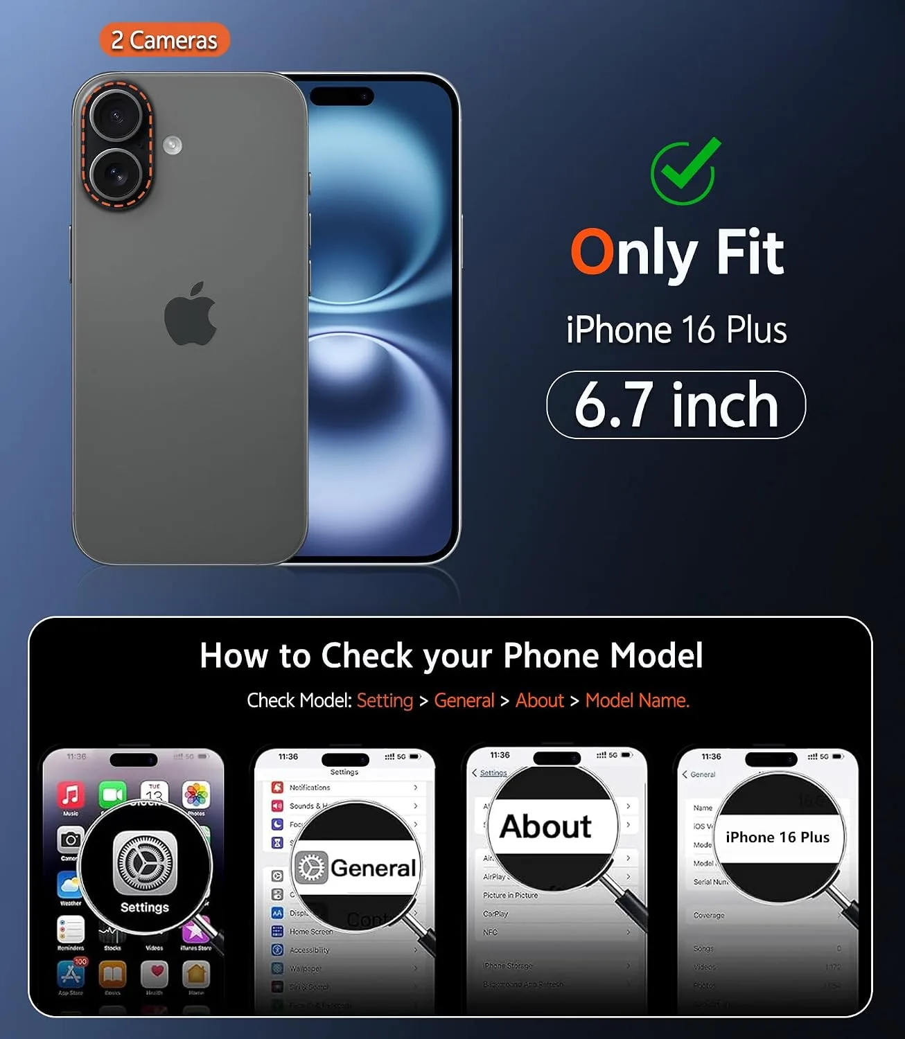FNTCASE for iPhone 16 Plus Case Compatible with Magsafe Matte Phonecase