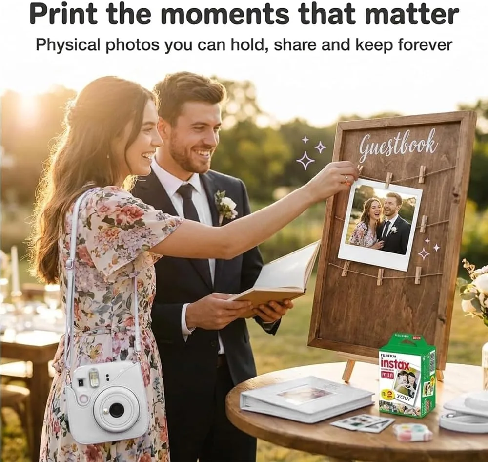 Fujifilm Instax Mini 13 White Instant Camera with 20-Sheet Film Set