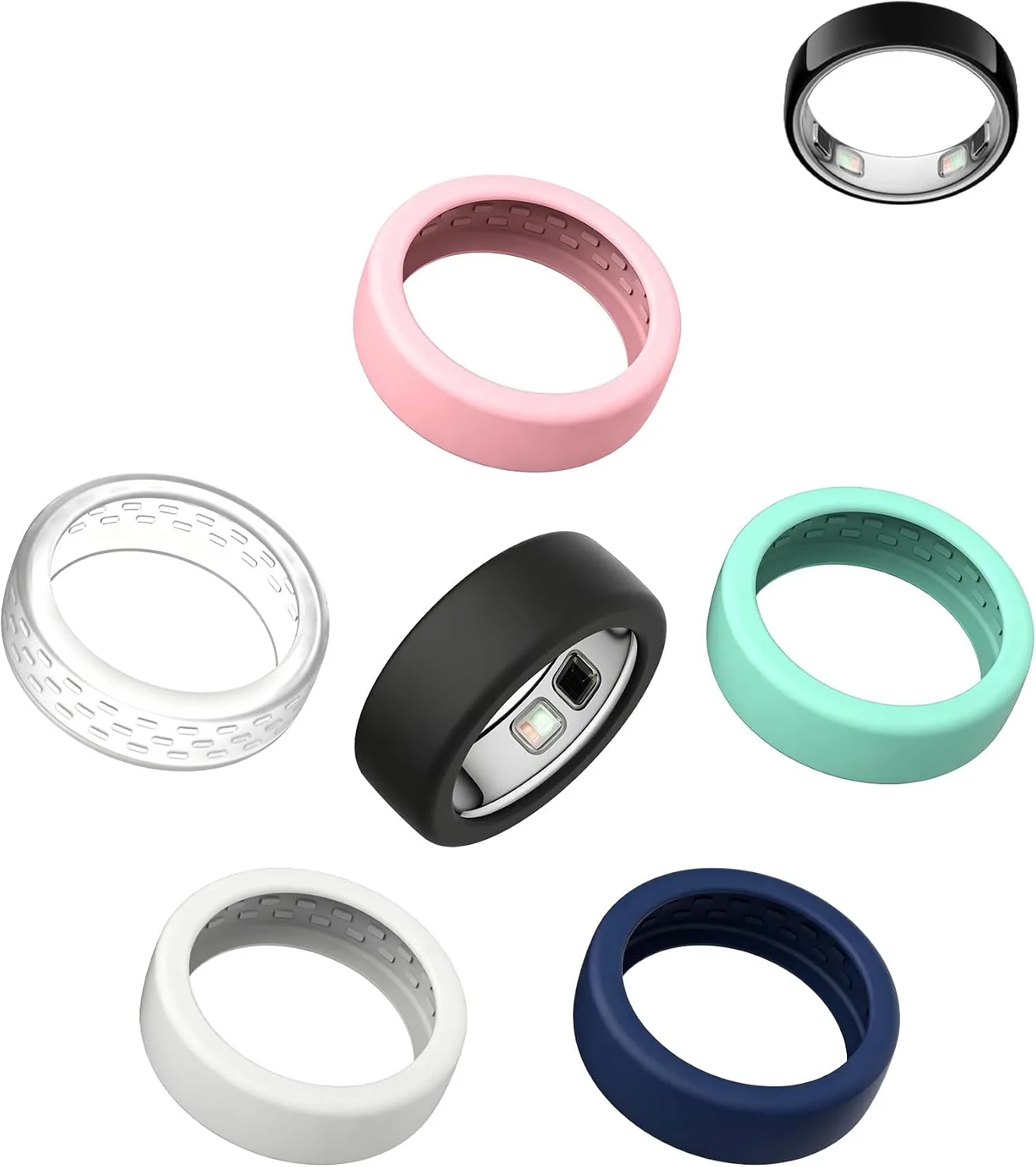 Funda de silicona para Oura Ring 5 6 unidades talla M colores surtidos