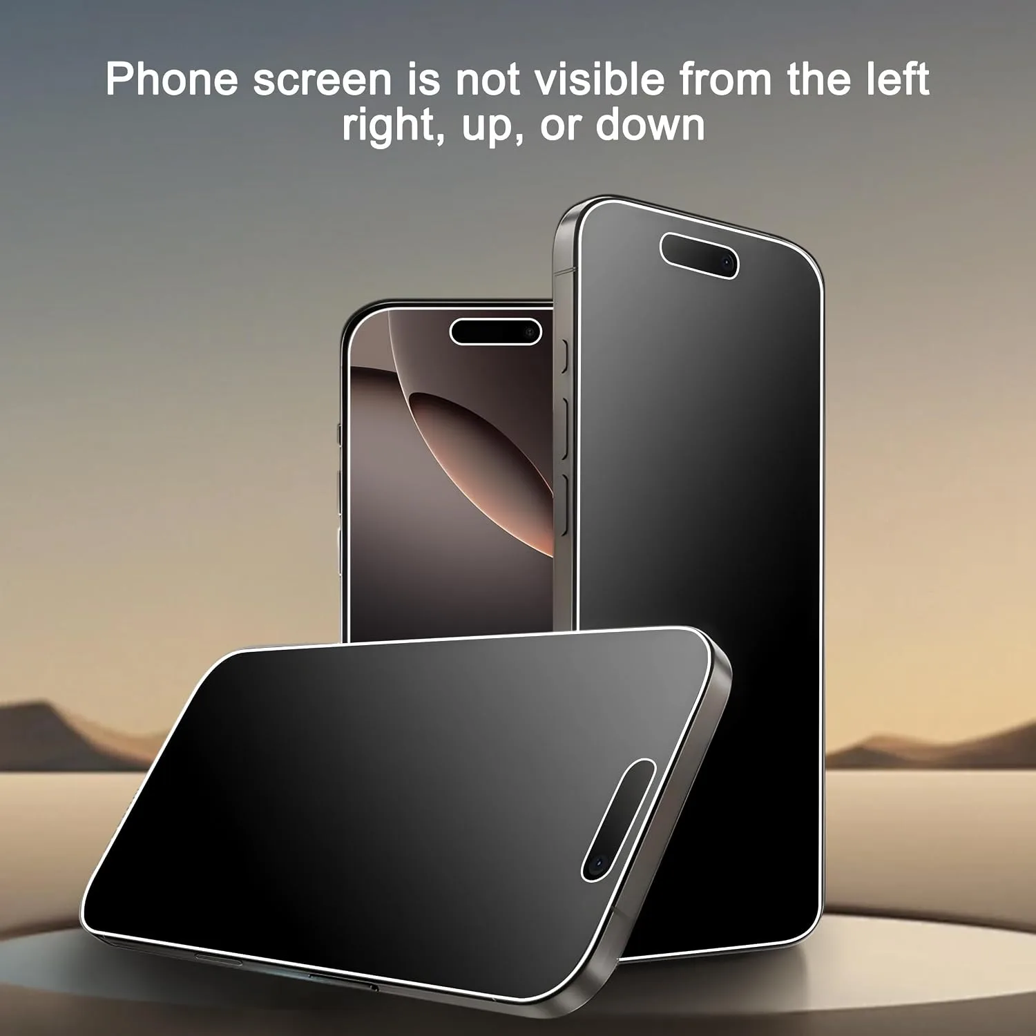 Ailun 3Pack 4 Way 360 Degree Privacy Screen Protector for iPhone 16 Pro Max