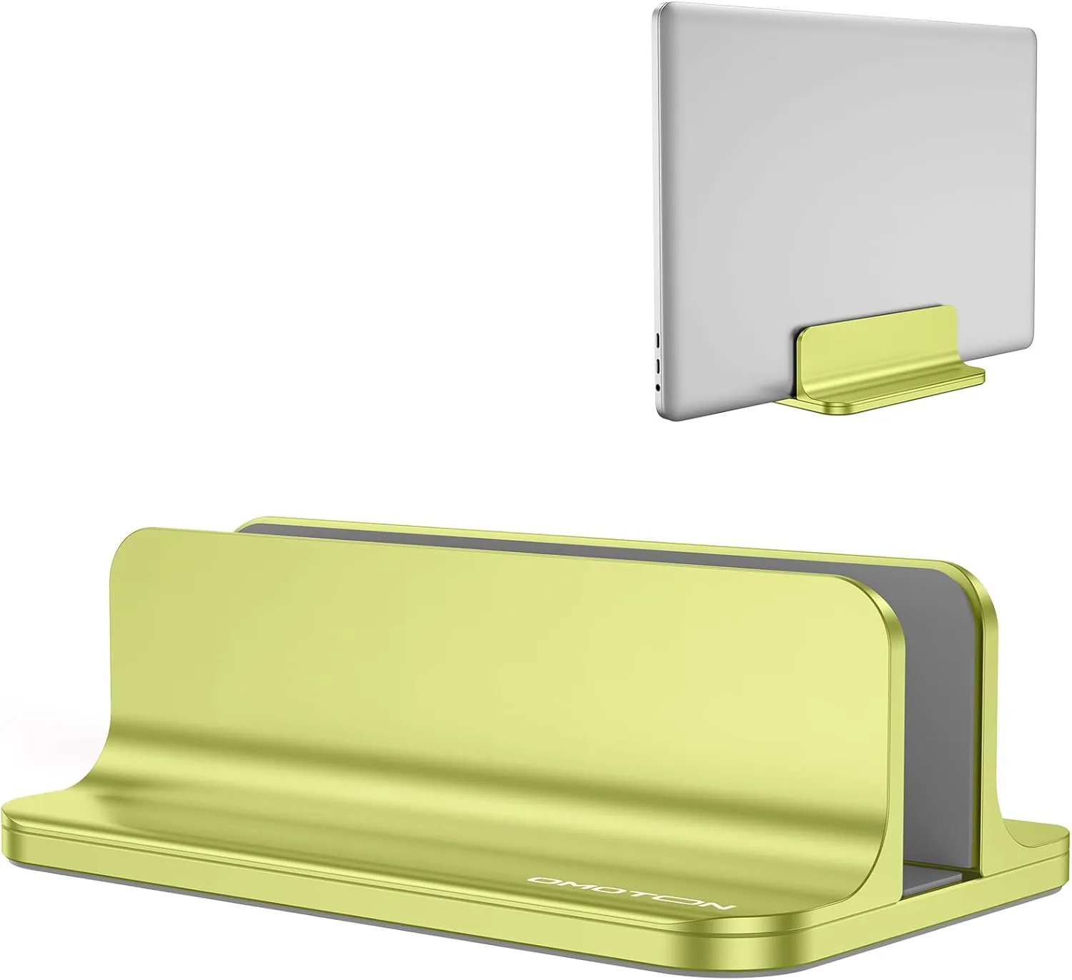 OMOTON Vertical Laptop Stand Holder, Adjustable Dock for MacBook, Citron