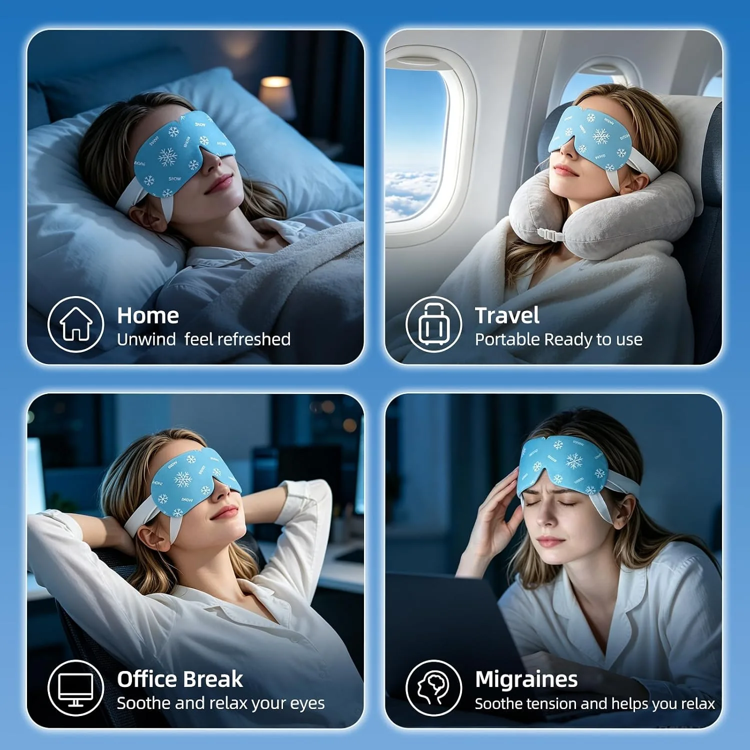 32 Pack Cooling Eye Mask, Cold Eye Mask & Ice Mask for Eyes