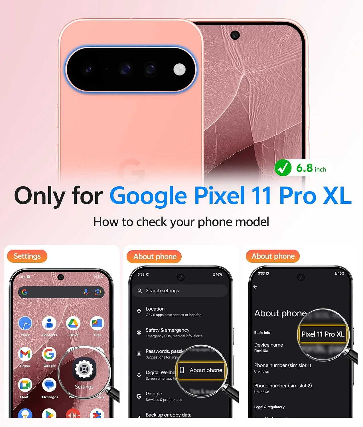 FNTCASE for Google Pixel 11 Pro XL Case, Fit for Magsafe, Screen Protector
