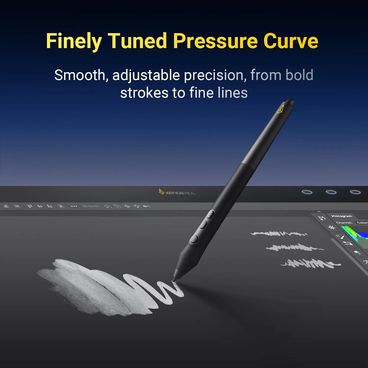 Xencelabs Pen Display 24+ Industry-First Pen Display with Calman Ready, Drawing Tablet with 4K Screen Monitor, Graphic Display with 44 Customizable Quick Keys, 2 Battery-Free Pens for Win/Mac/Linux