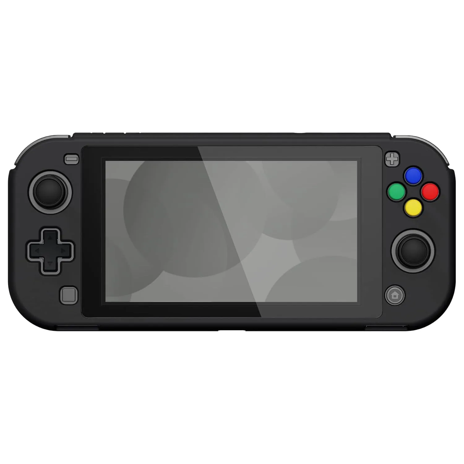 eXtremeRate PlayVital Black Protective Grip Case for Nintendo Switch Lite, Hard Cover Protector for Nintendo Switch Lite - Screen Protector & Thumb Grips & Buttons Caps Stickers Included