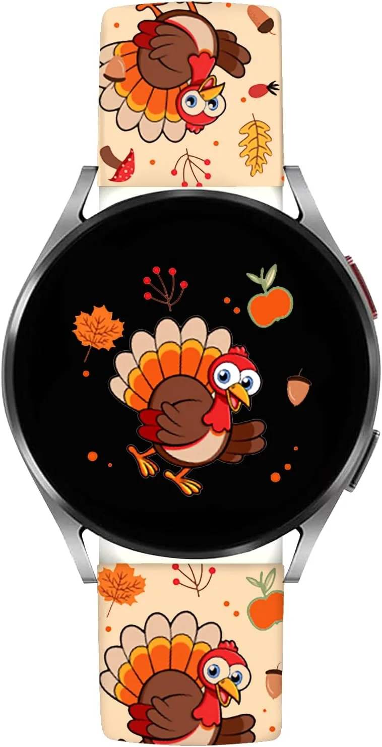 Christmas Halloween Bands Compatible with Samsung Galaxy Watch 7 Band 6 5 4 Active 2 FE 40mm 44mm/Watch 6/4 Classic/5 Pro/3, 20mm Holiday Replacement Strap Band for Samsung Watch Bands Women