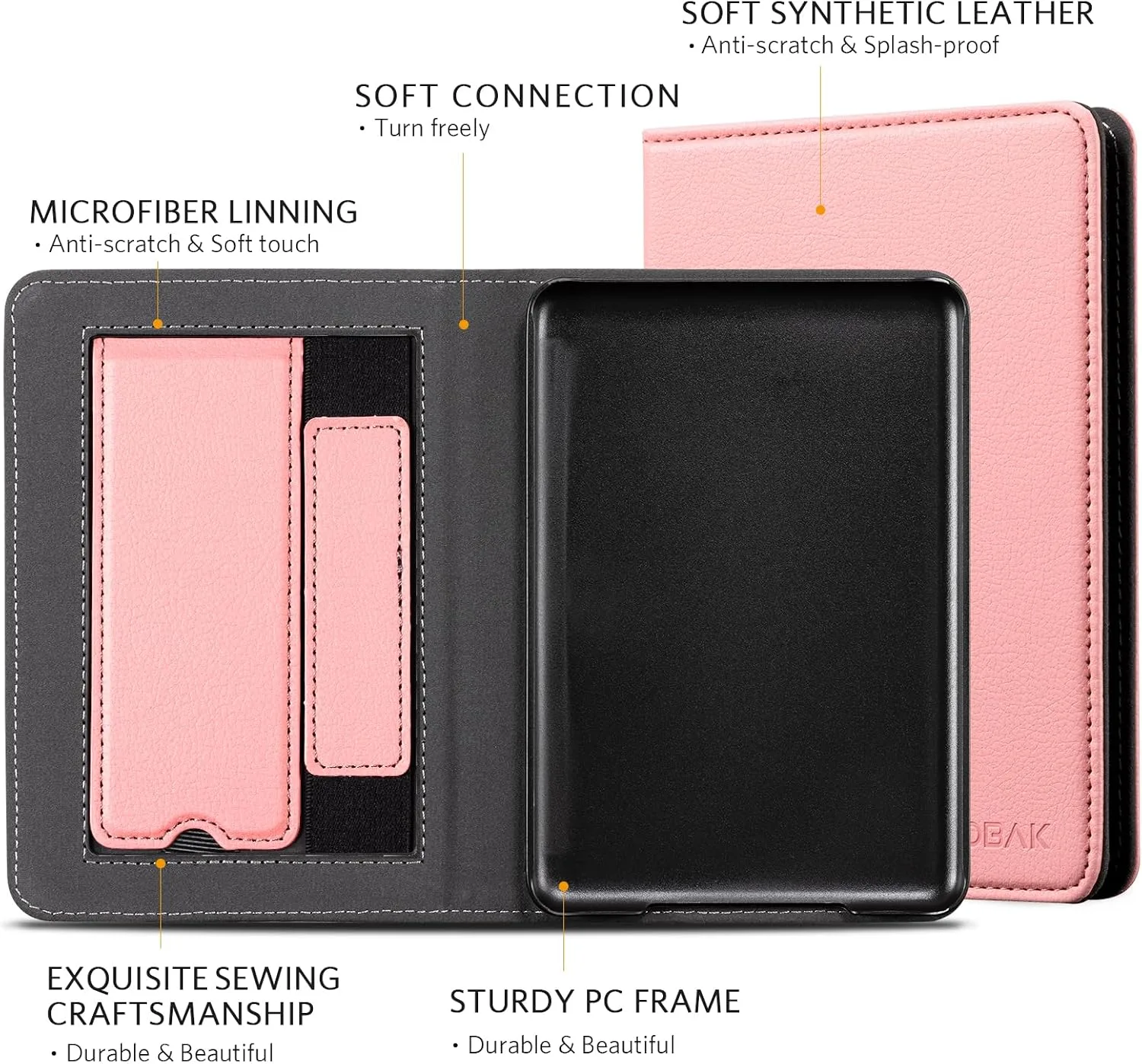 CoBak Case with Stand for for 6" Kindle (2024 & 2022, 11th Gen)