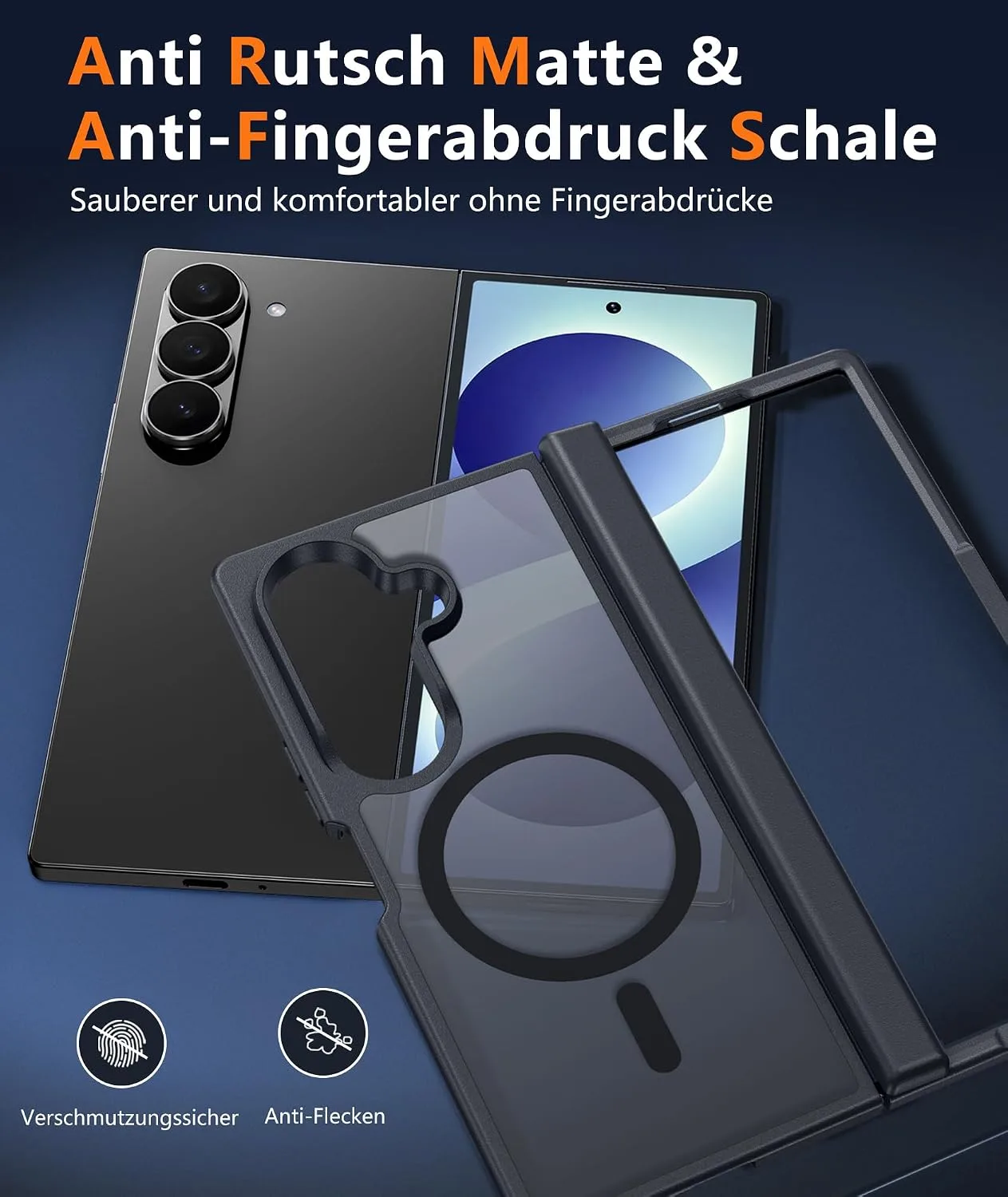 FNTCASE for Samsung Galaxy Z Fold 7 Case Magnetic with Hinge Protection