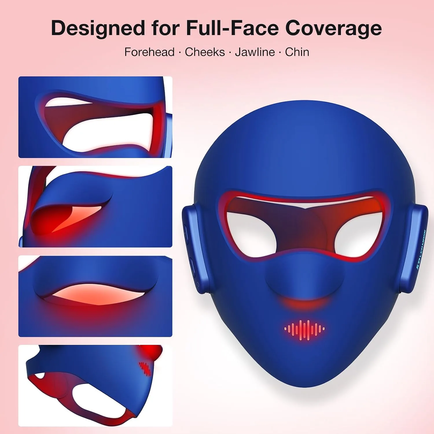 Red Light Therapy Mask for Face, Wireless LED Face Mask, 416 LEDs