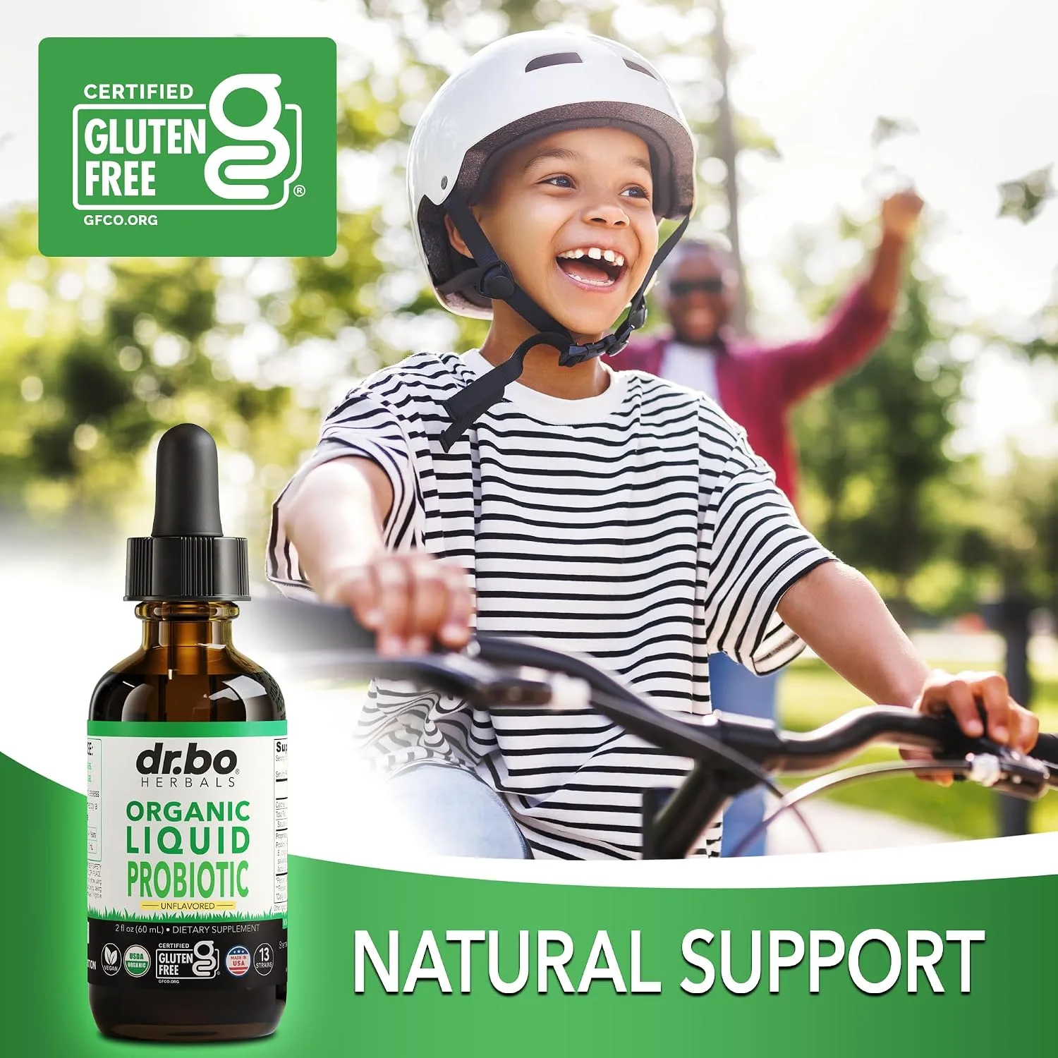 Organic Liquid Probiotic Drops Supplement - Organic Probiotics for Kids, Women & Men, Digestive Gut Health - Vegan Acidophilus Probiotics, Kid Flora Toddler Liquid Probiotic for Kids, Womens, Men 2 Oz