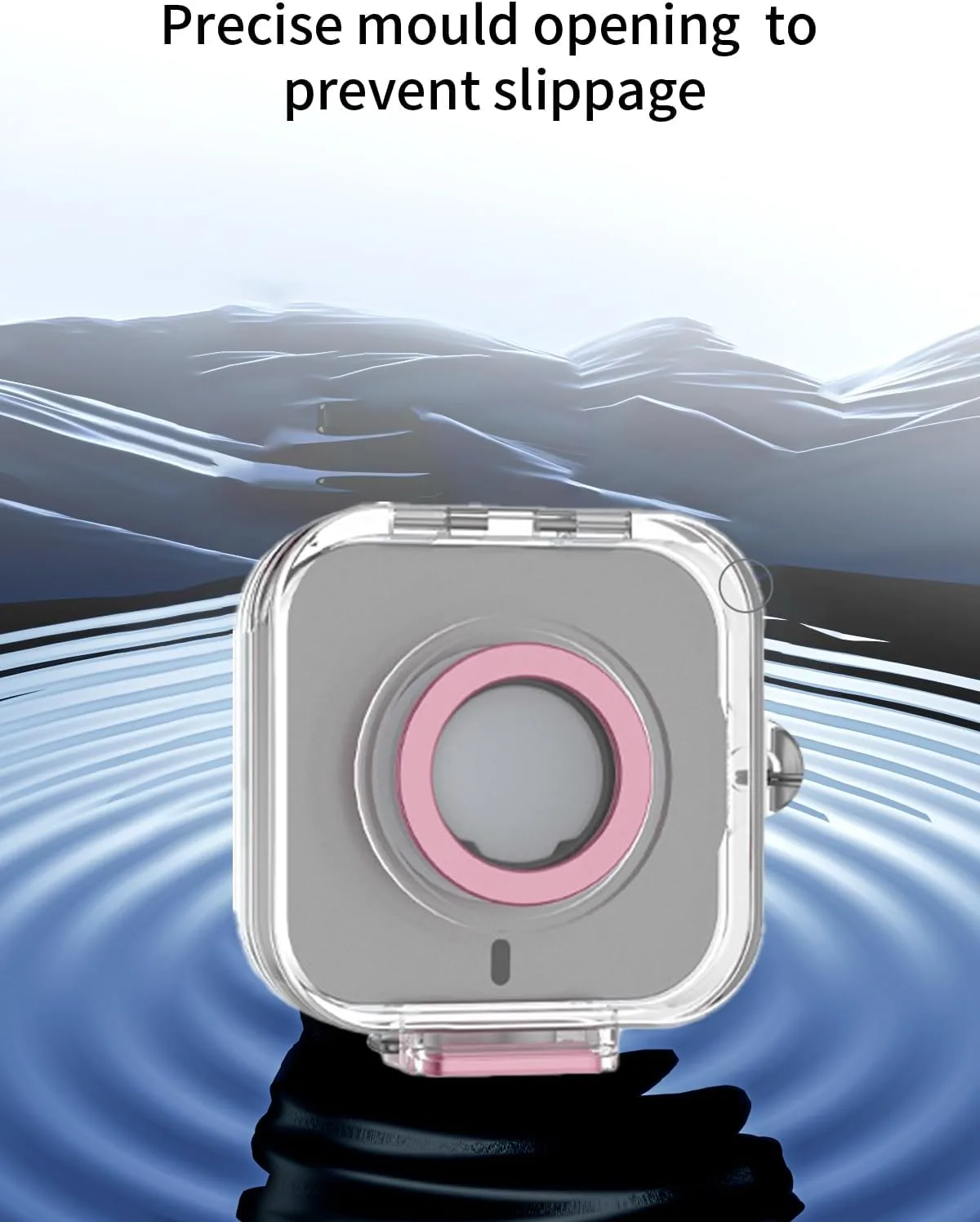 Compatible with Oura Ring 4 Charger,Full Body Shockproof Protective Integrated Switch Protective Cover，with Lanyard,Pink