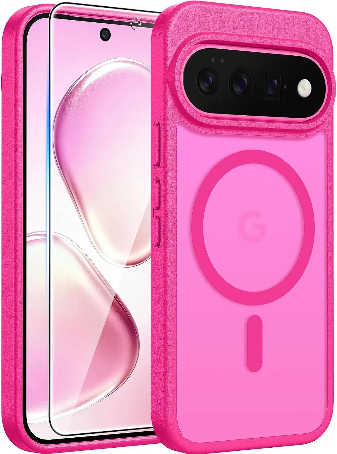 FNTCASE for Google Piexl 11 / 11 Pro Case Fit for MagSafe Hot Pink