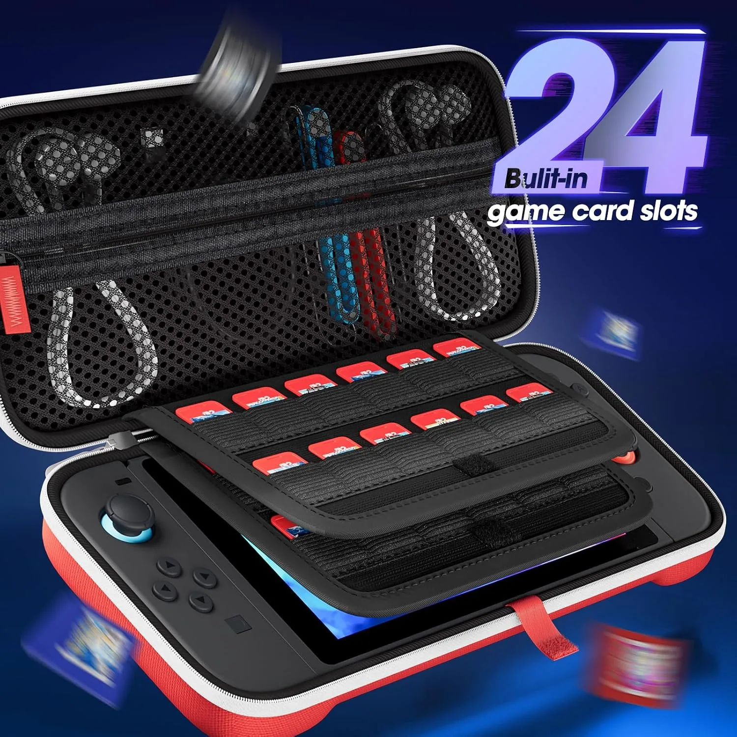 ProCase Carrying Case for Nintendo Switch 2 2025, Slim Travel Case -Red