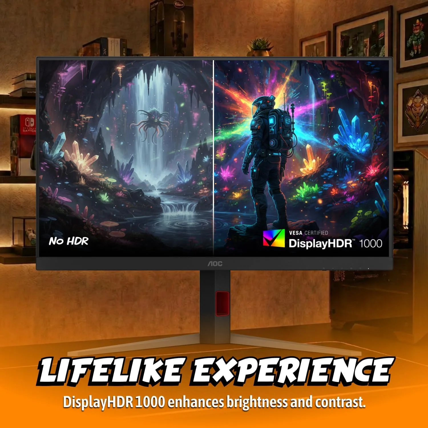 AOC 32" Gaming Monitor 4K Mini-LED 240Hz HDR1000 NVIDIA G-SYNC U32G4ZMN
