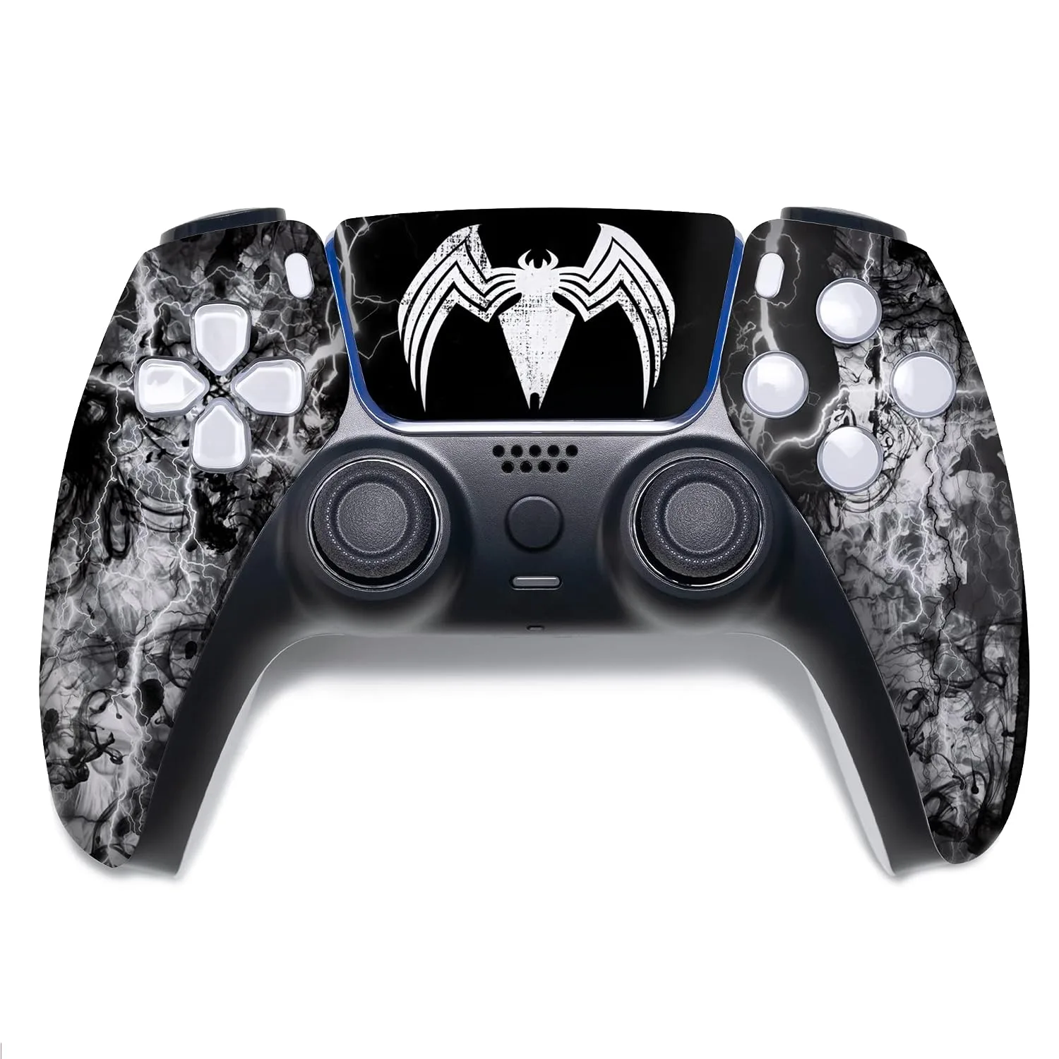 Vennom Custom PS-5 Controller Wireless compatible with Play-Station 5 Console by BCB Controllers | Proudly Customized in USA with Permanent HYDRO-DIP Printing (NOT JUST A SKIN)